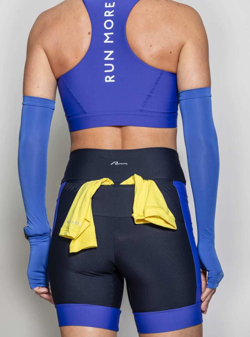 Bermuda 6 Bolsos Power Pace Preto / Azul 28