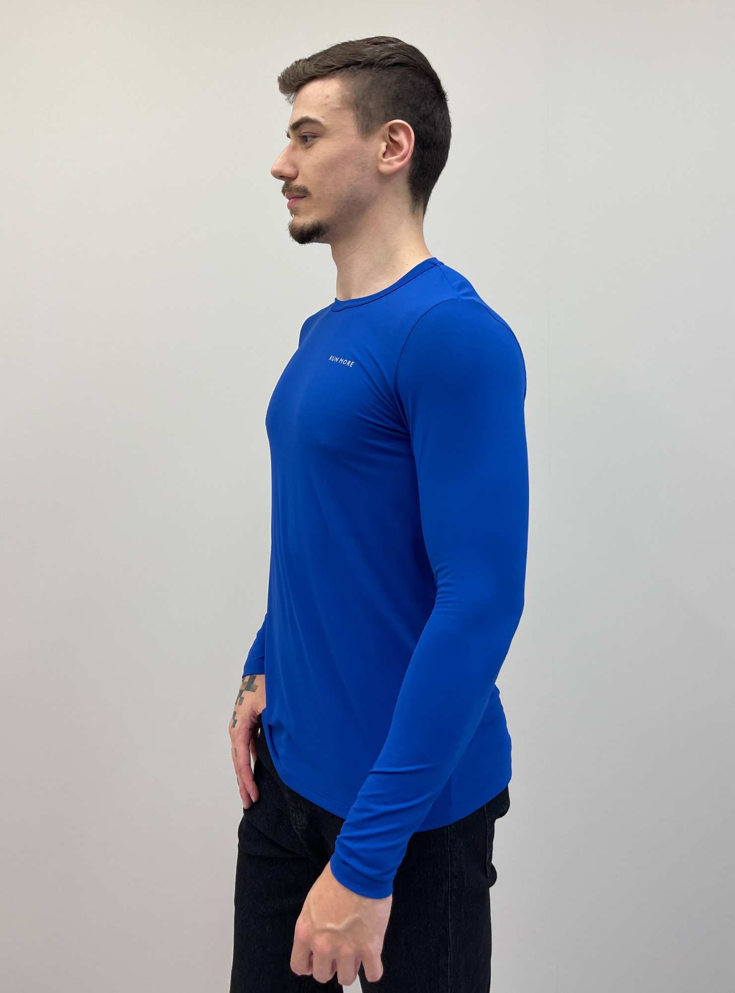 Camiseta Manga Longa Essencial Azul 01