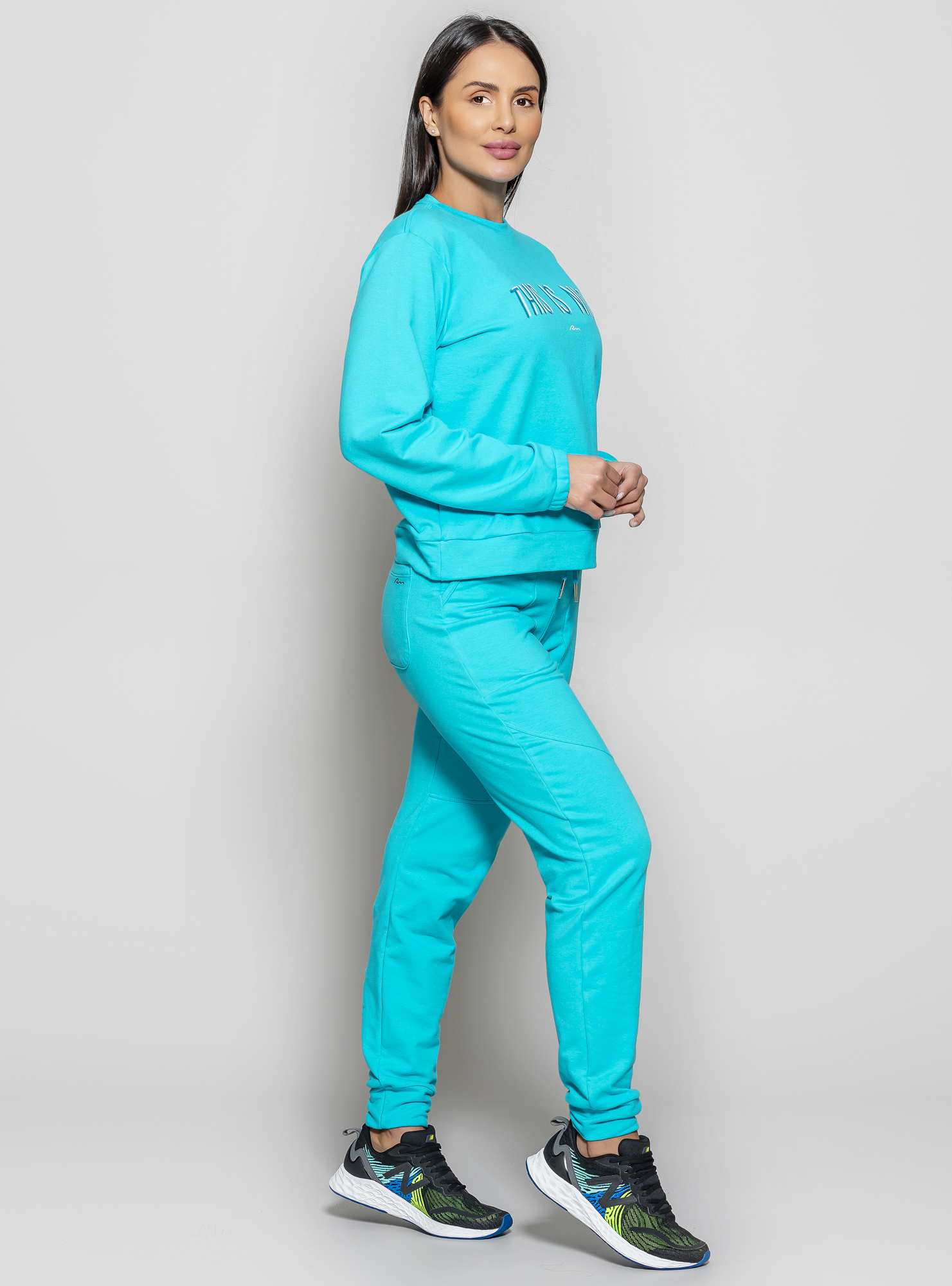Calça Jogger de Moletinho Azul 05