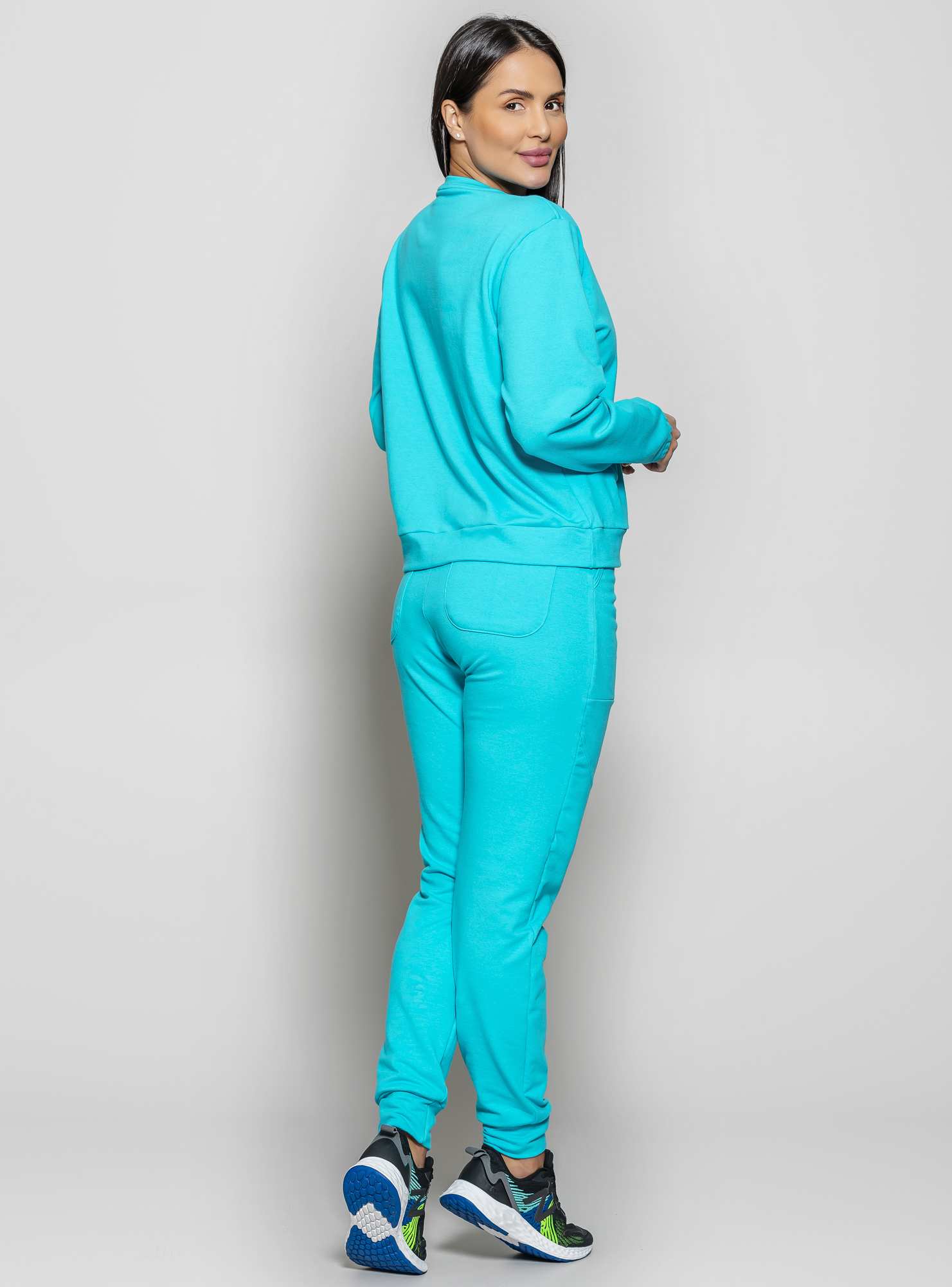 Calça Jogger de Moletinho Azul 05