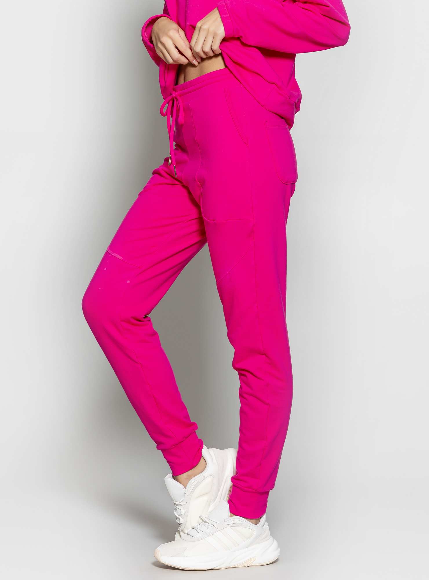 Calça Jogger de Moletinho Rosa 07