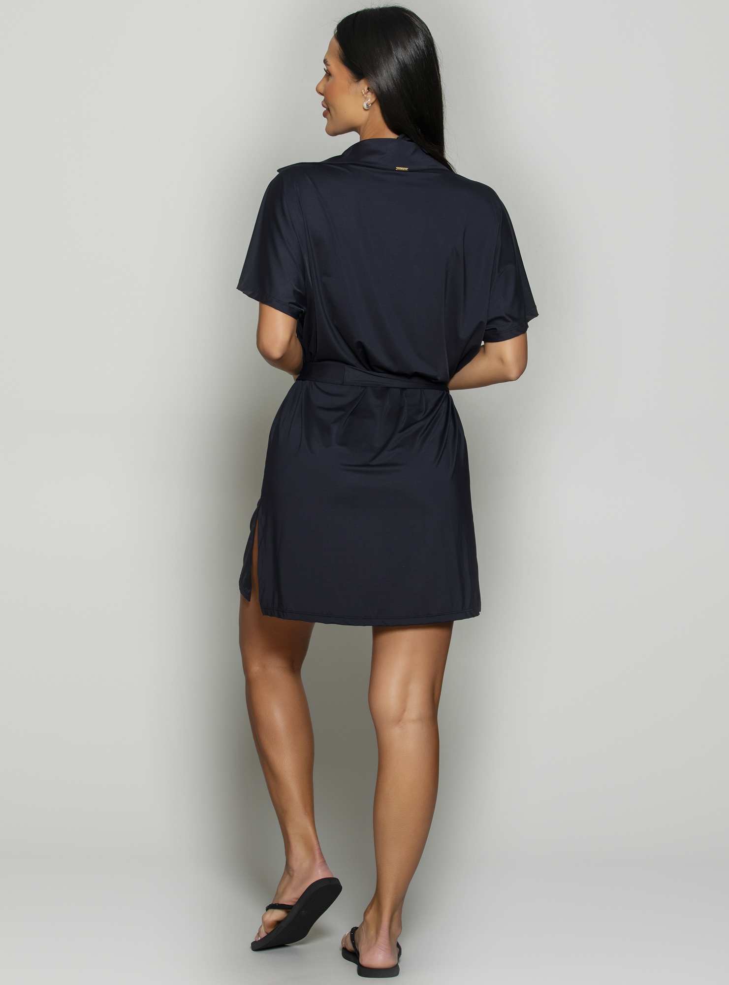 Camisa Alongada Essencial Preto