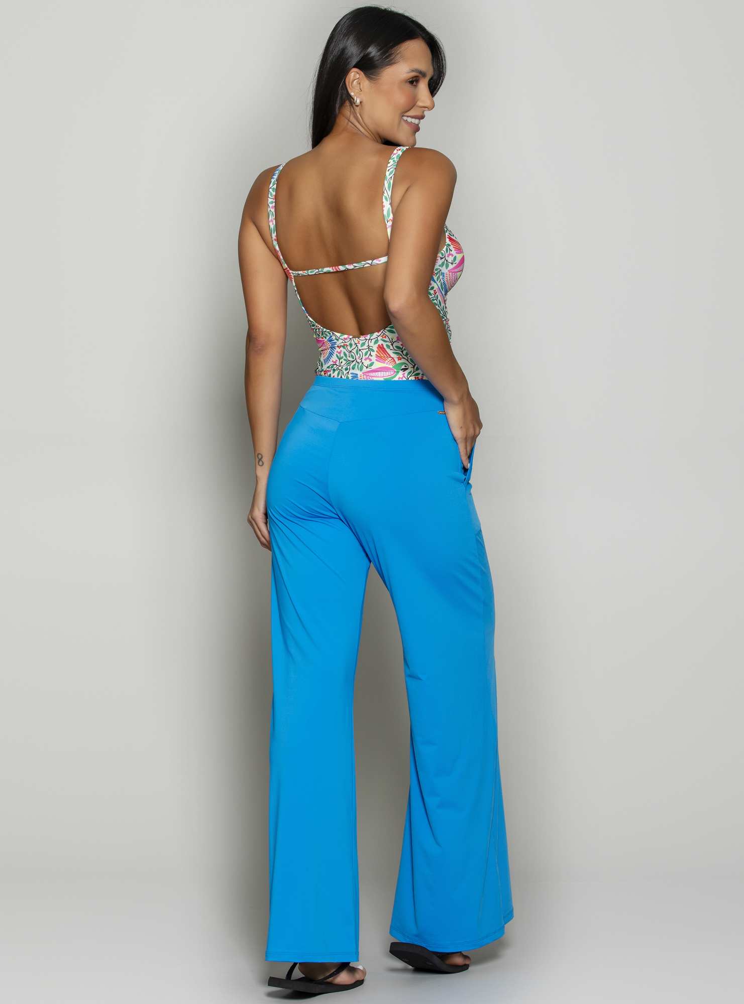 Calça Pantalona Essencial Azul 29
