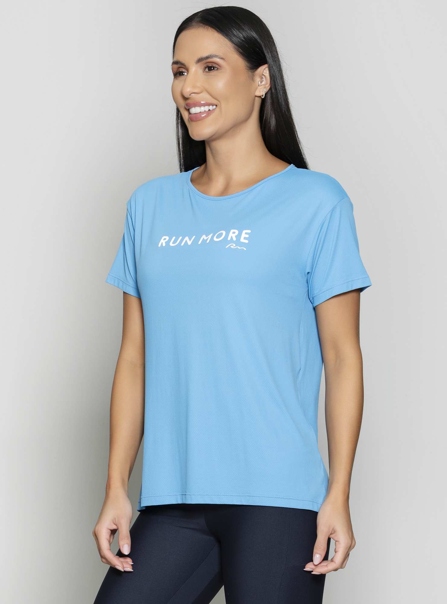 Blusa Run More Power Pace Azul 38
