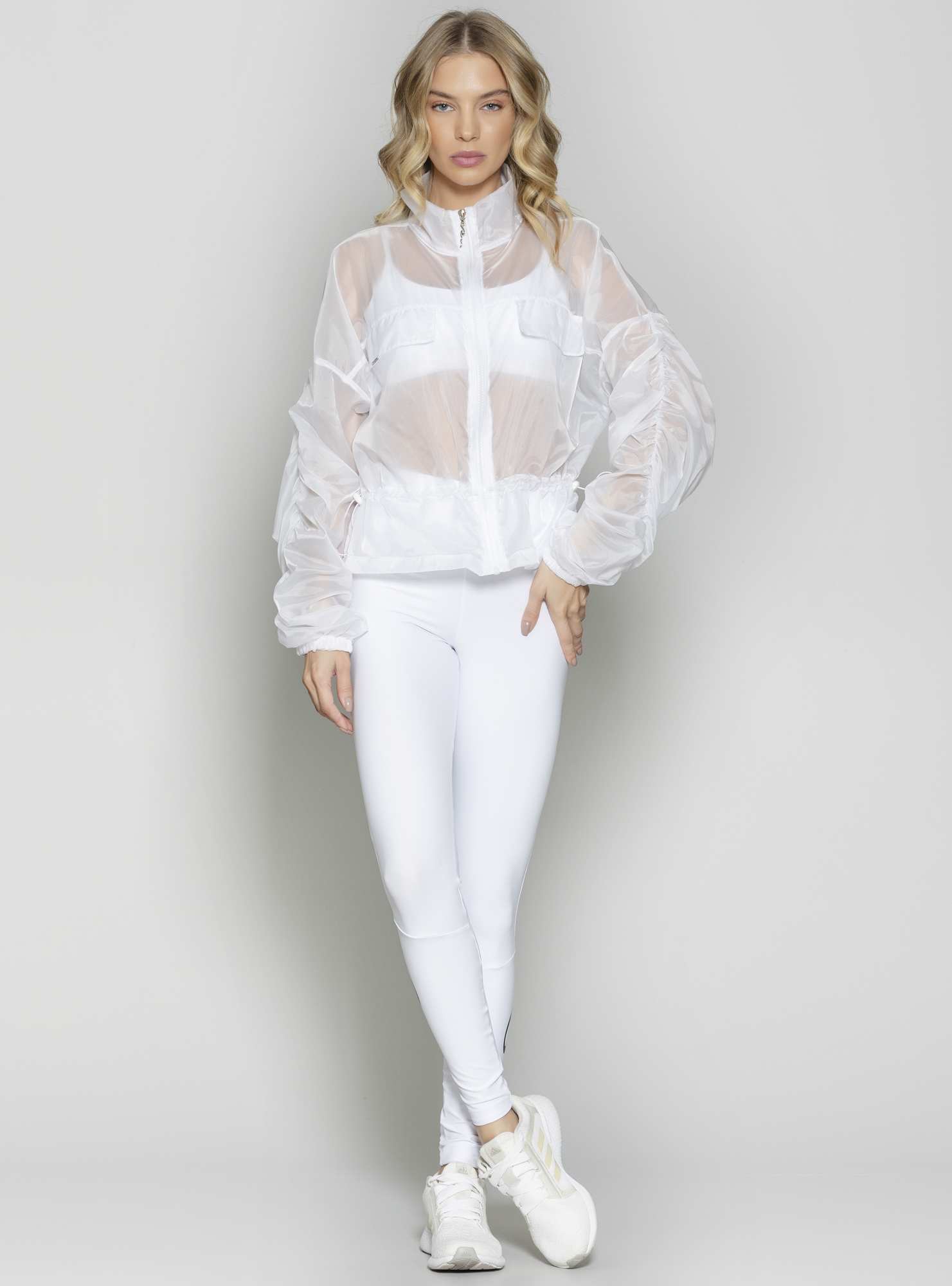 Jaqueta Com Gola Utility Branco
