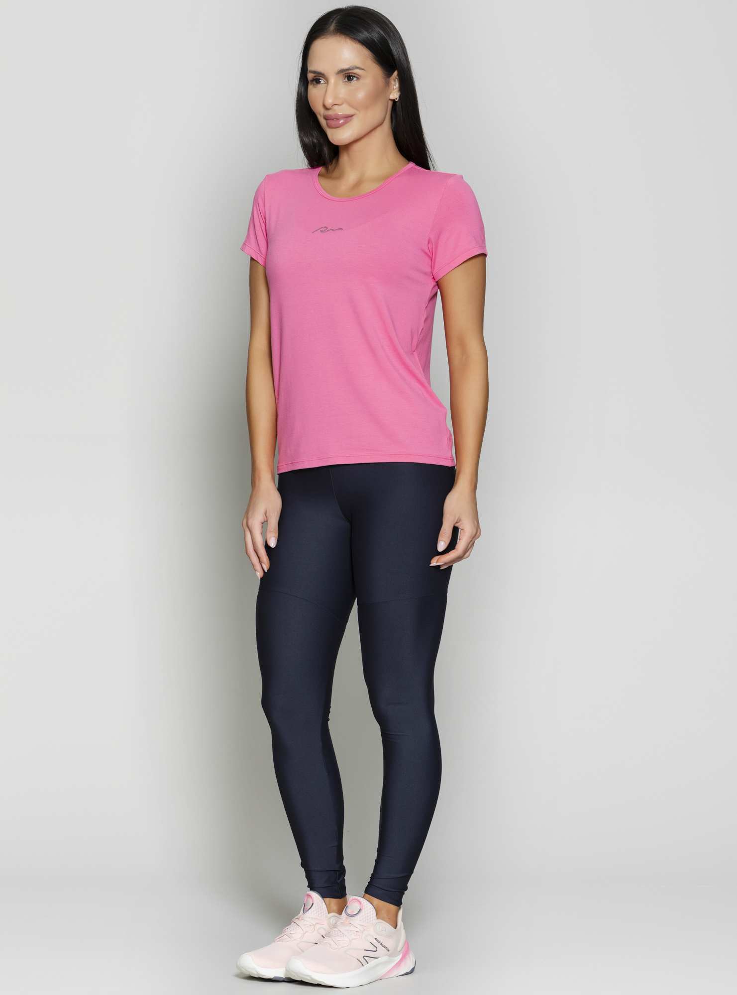 T-Shirt Malha Viscose Athleisure Rosa 19