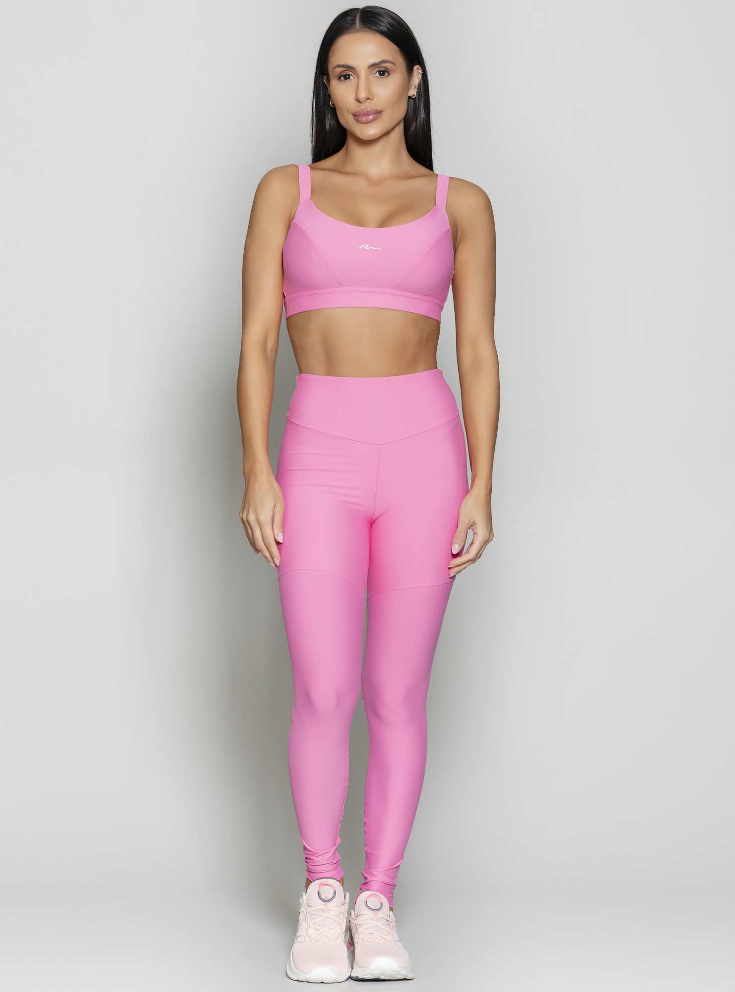 Legging Cintura Alta Blocking Rosa 19