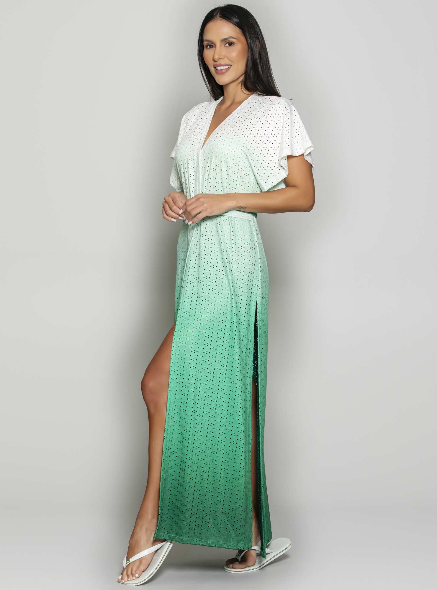 Kaftan Longo Estampado Su 114