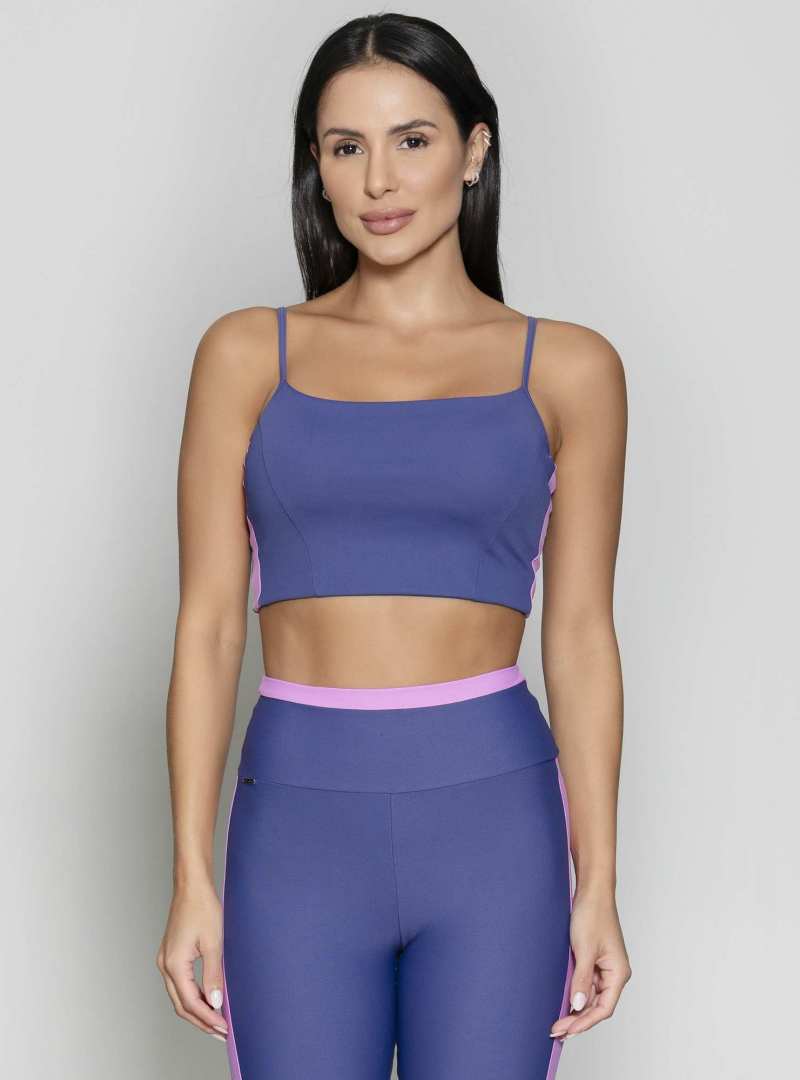 Top Leve Sustentação Not so Classic Azul 39 / Roxo 22