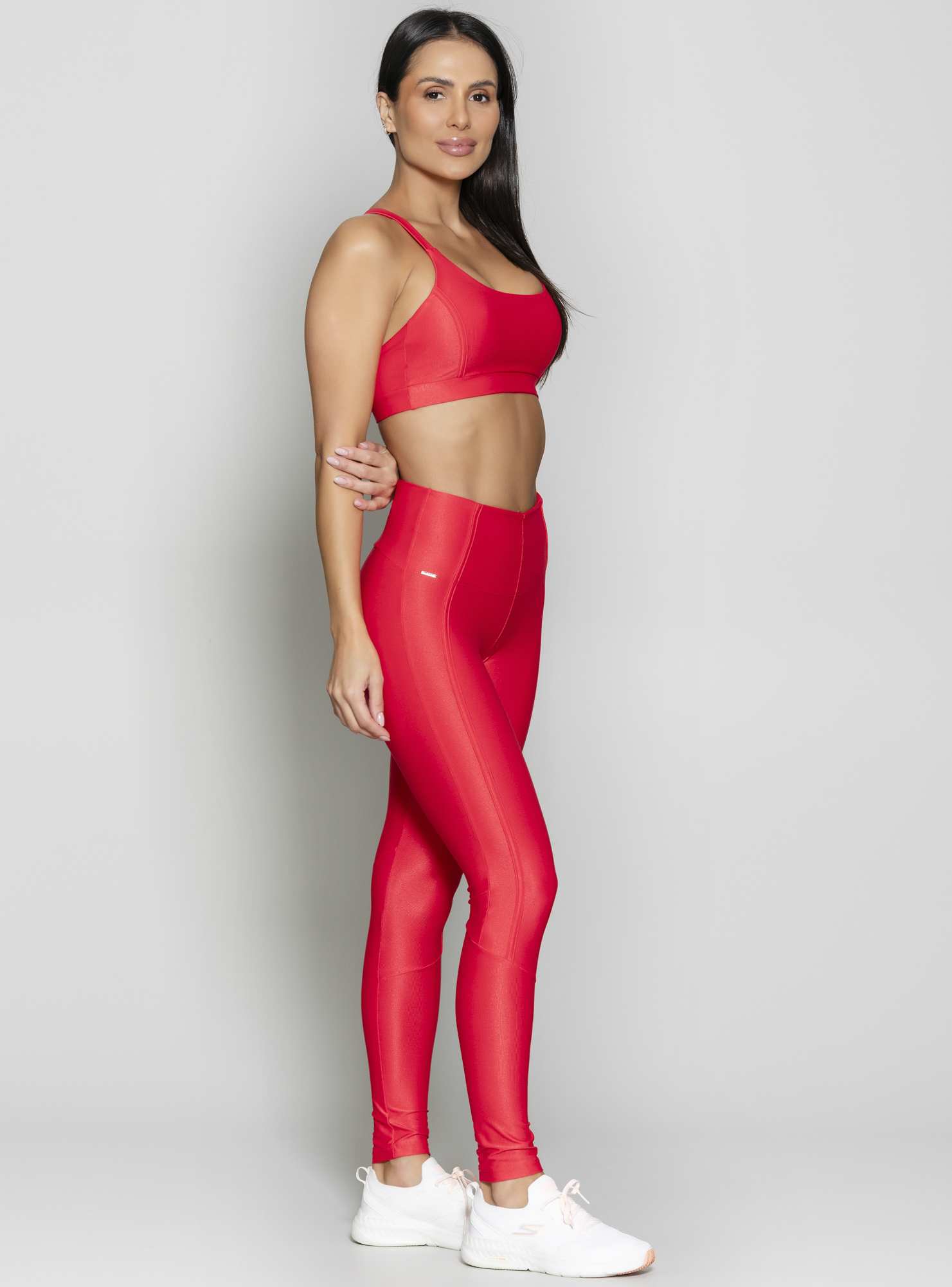Legging Com Bolso Glow Vermelho 01