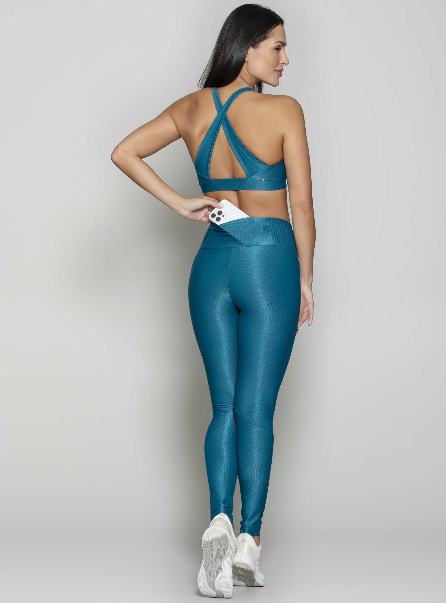 Legging Com Bolso Glow Azul 34