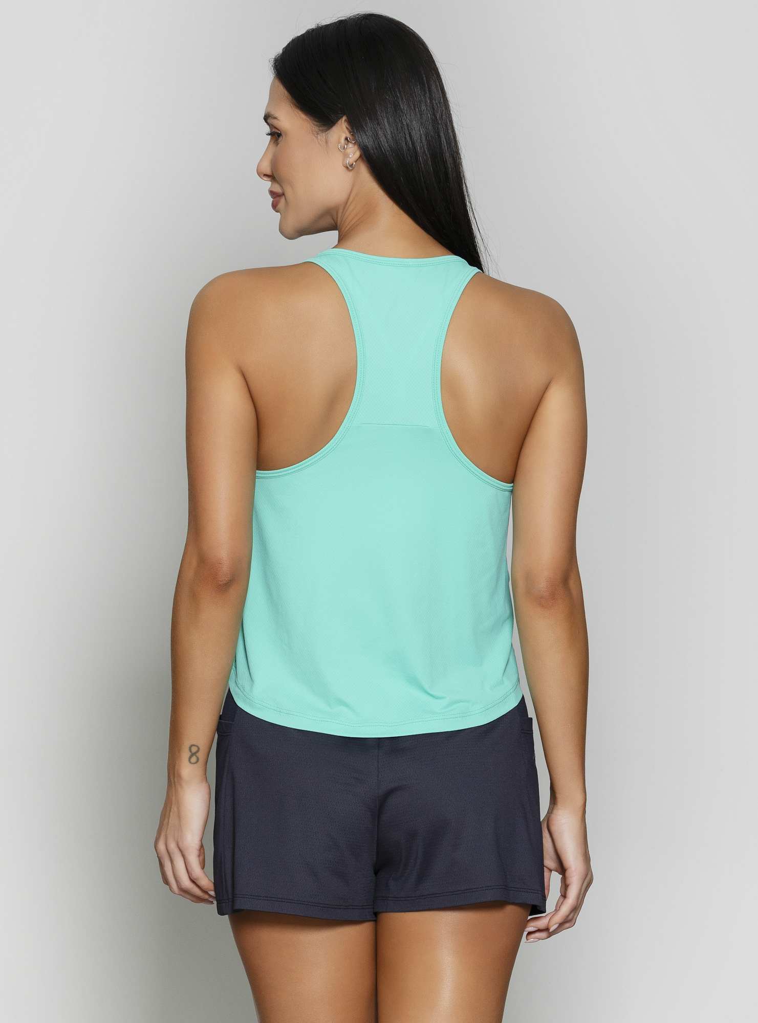 Regata Nadador Sripes Verde 14 / Branco