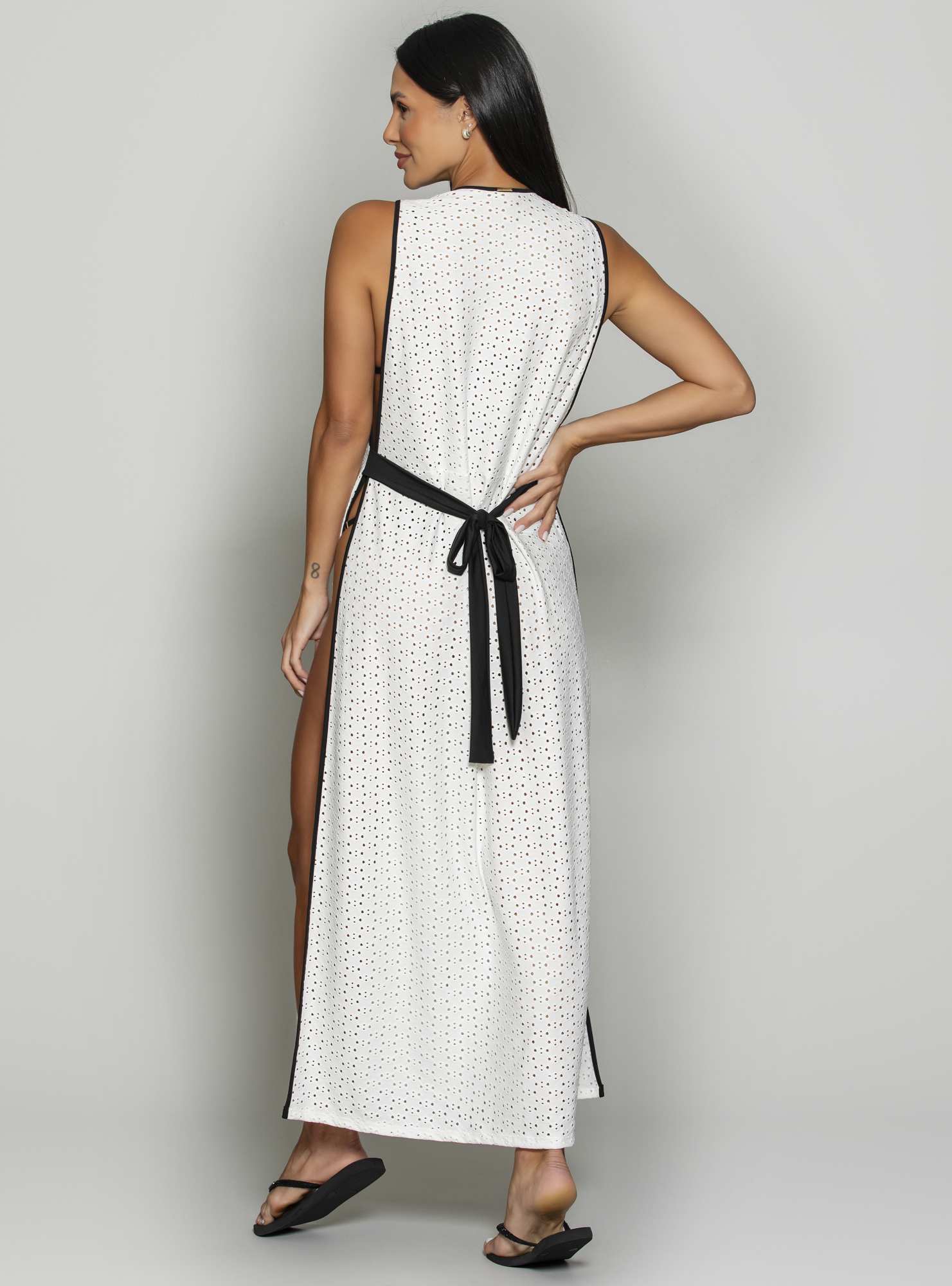 Vestido Longo Outlines Off / Preto 02