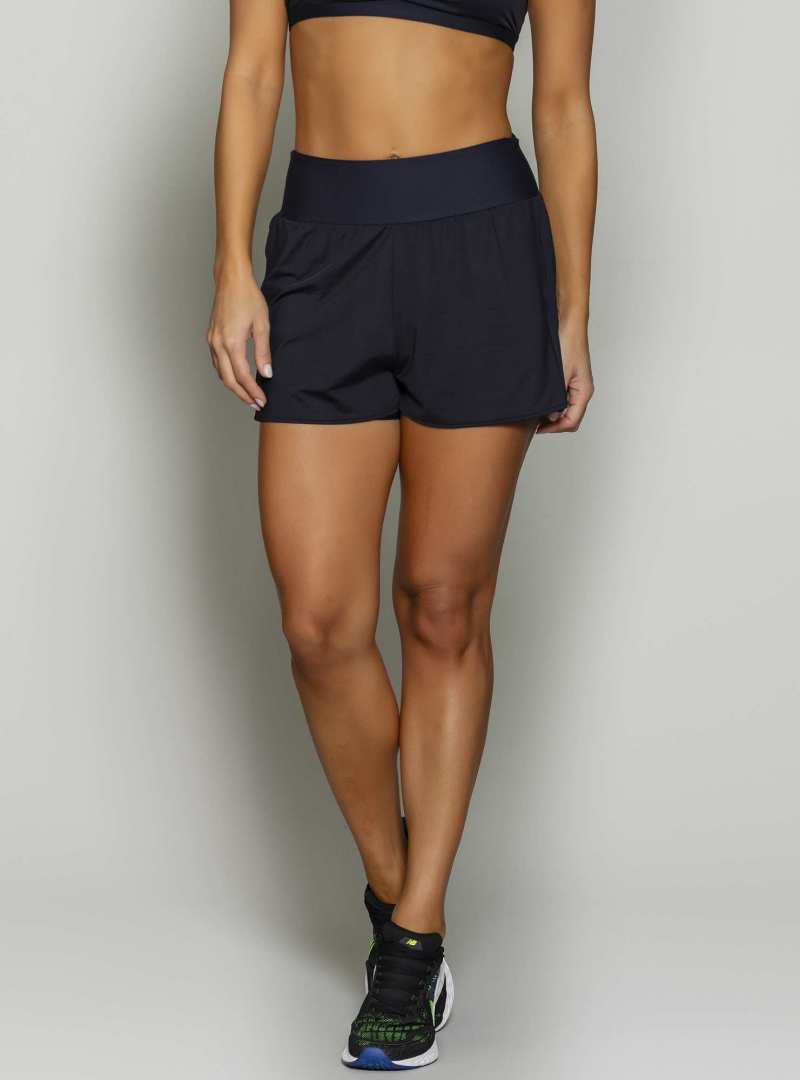 Short Duplo Beach Tennis Preto