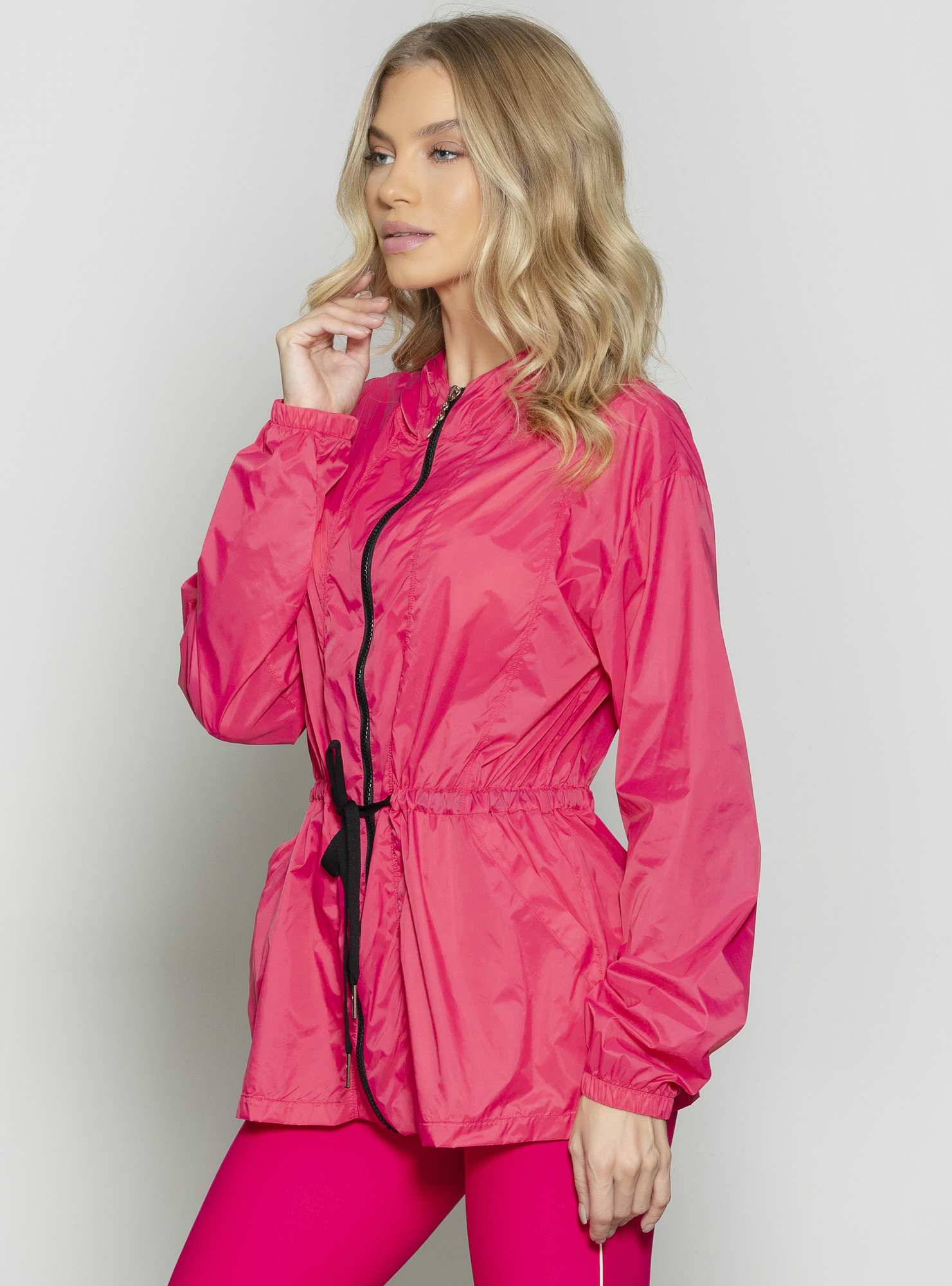 Jaqueta Alongada Utility Rosa 01