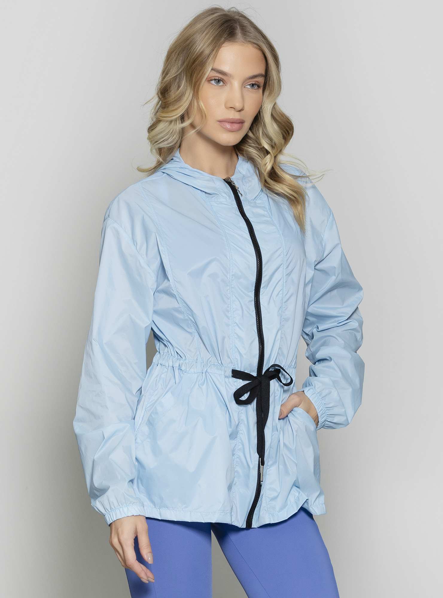 Jaqueta Alongada Utility Azul 17