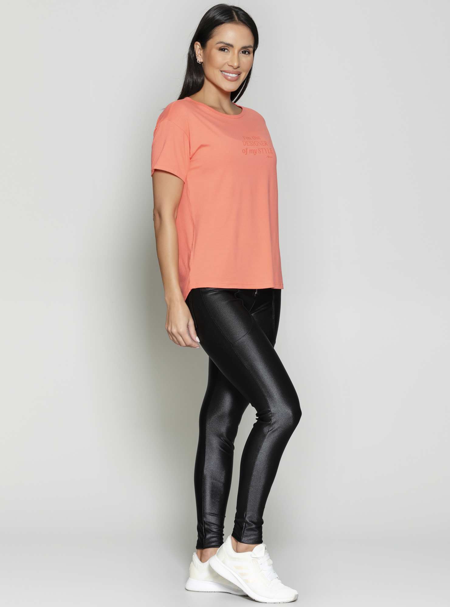 Blusa Alongada Athleisure Laranja 14