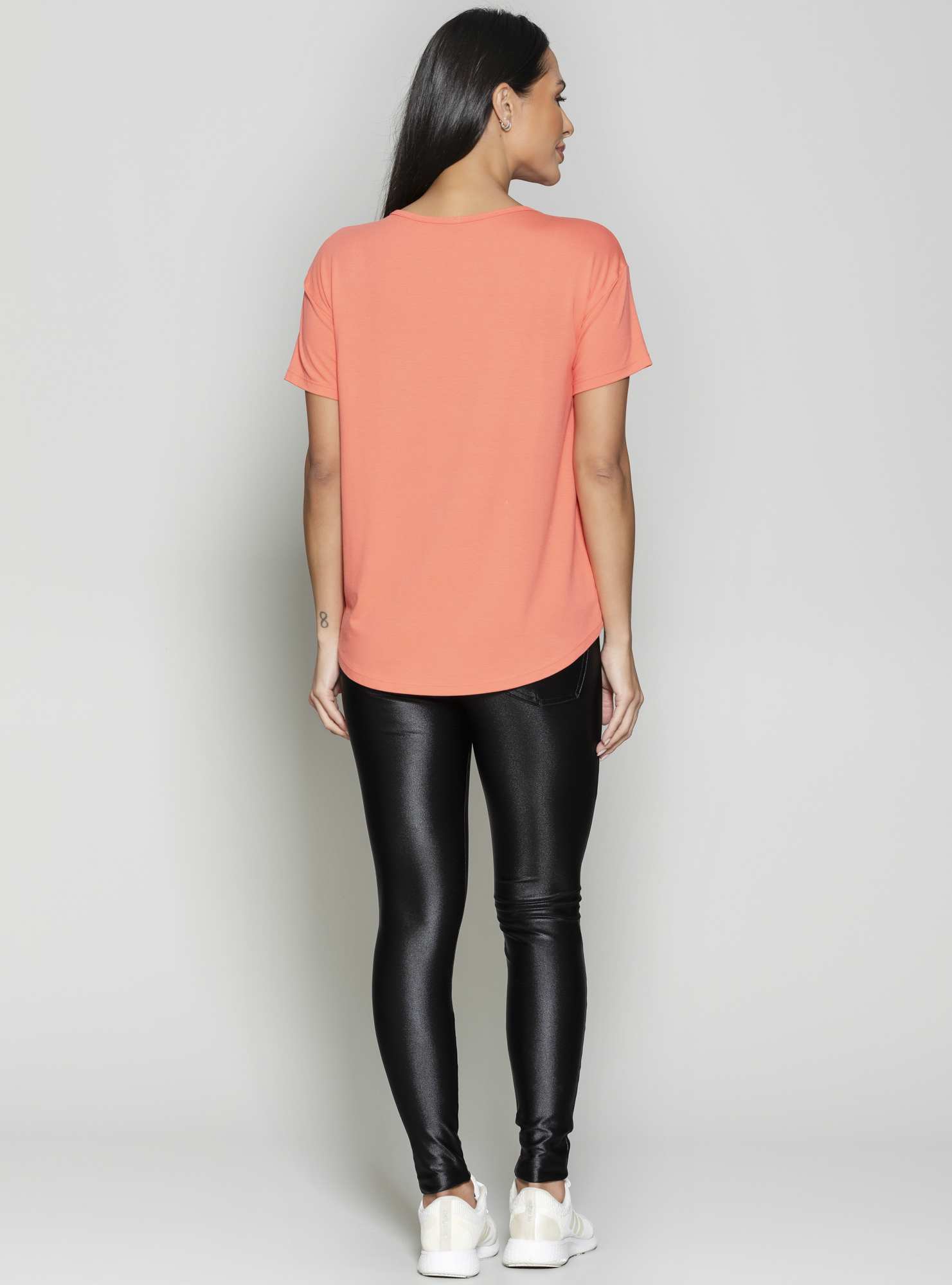 Blusa Alongada Athleisure Laranja 14