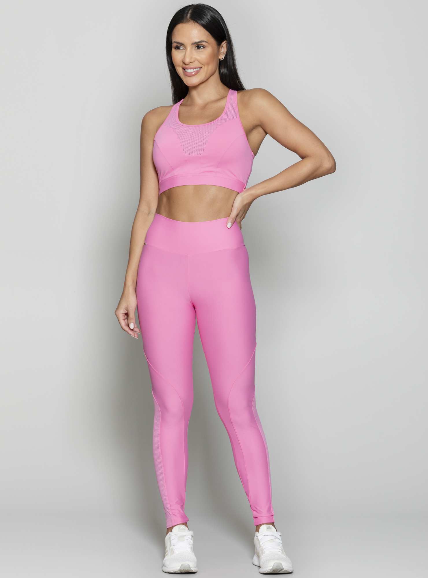 Legging Com Recortes Essencial Rosa 19