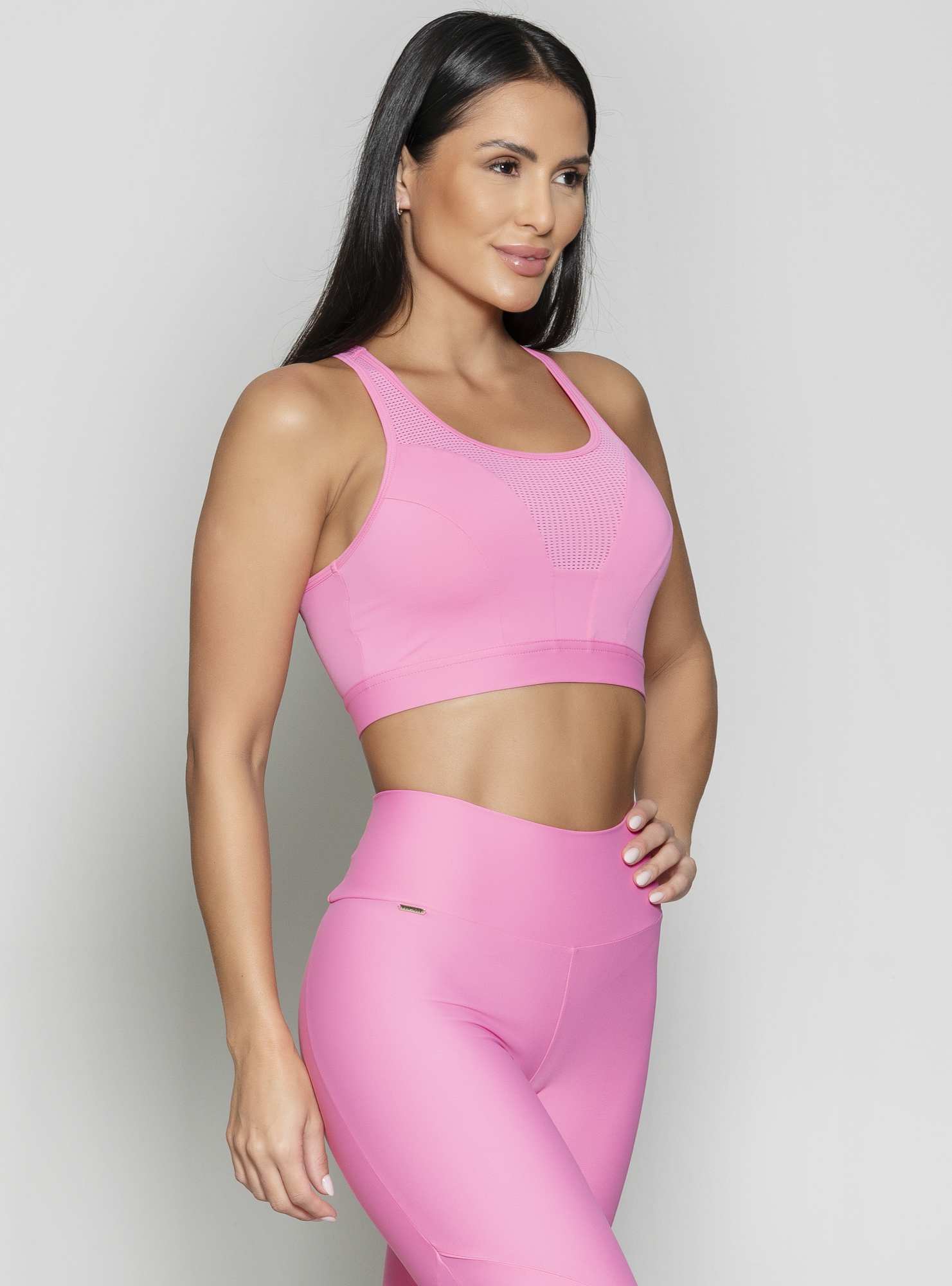 Top Com Recortes Essencial Rosa 19