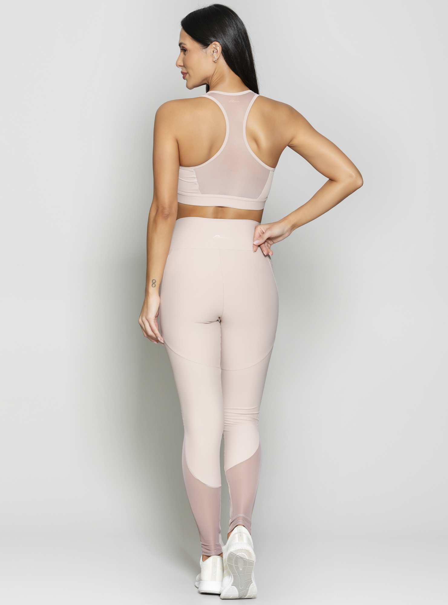 Legging Blocking Tule Bege 09 / Su125