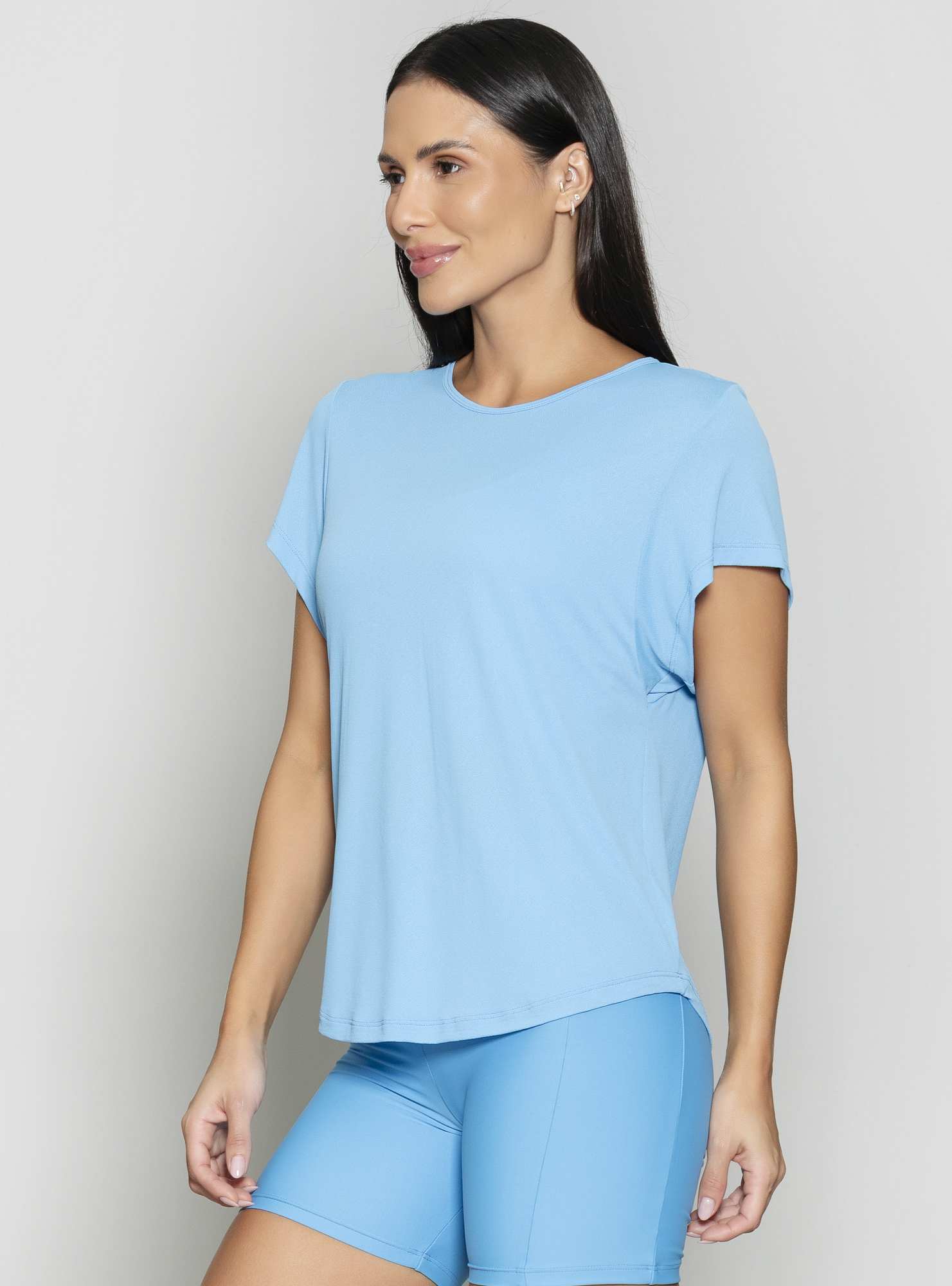 Blusa Decote Redondo Sport Azul 14