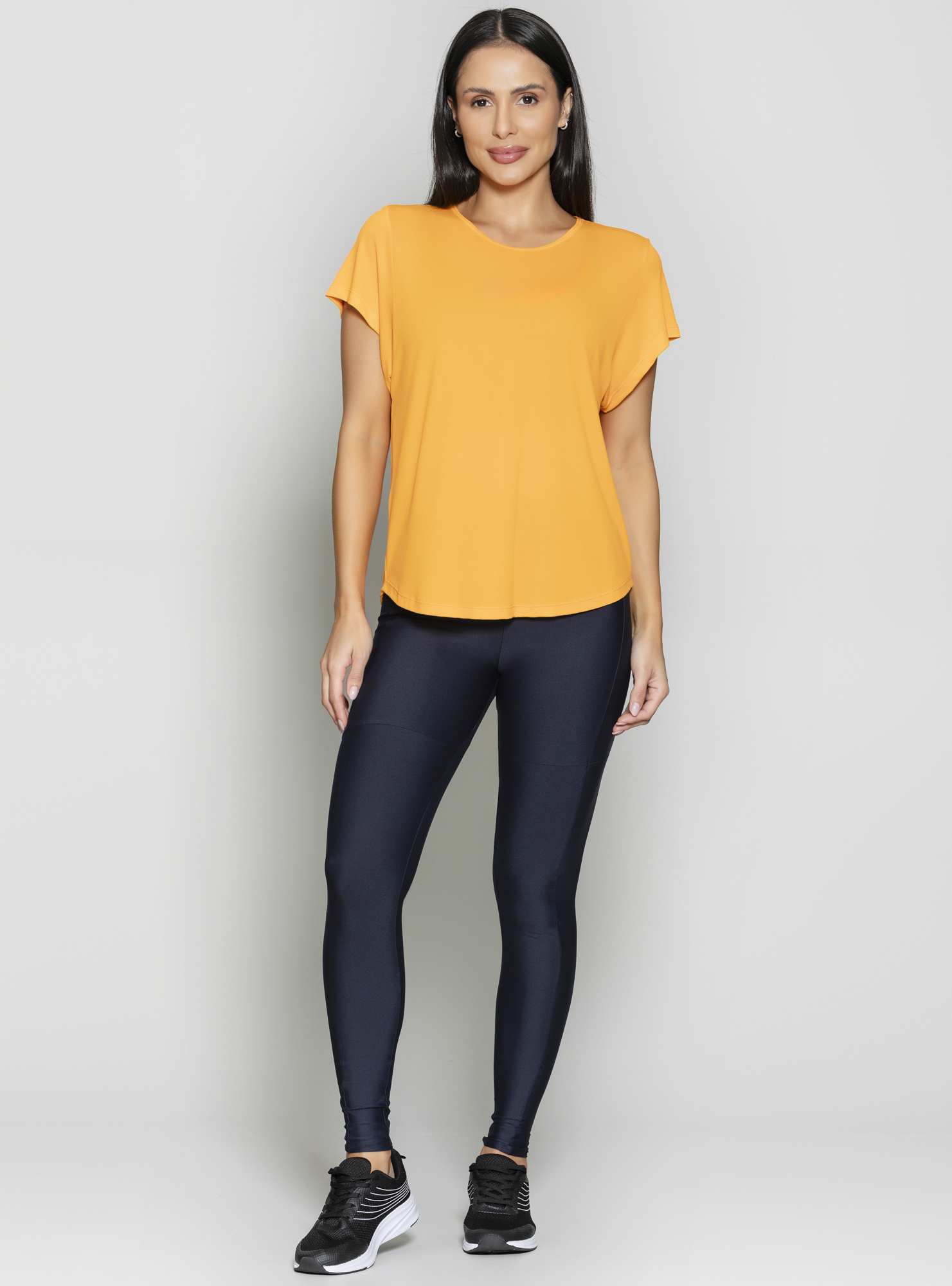 Blusa Decote Redondo Sport Laranja 21