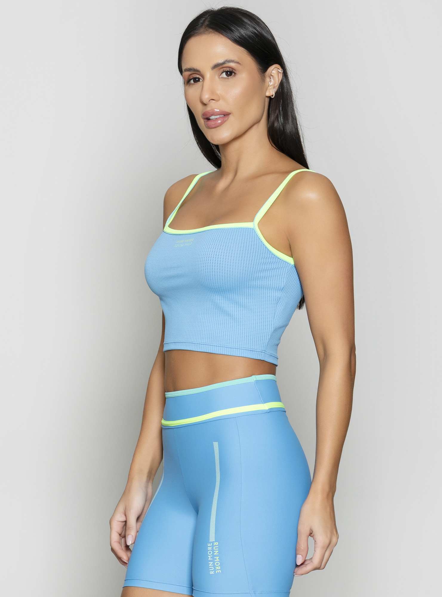Regata Cropped Outlines Azul 38 / Verde 14