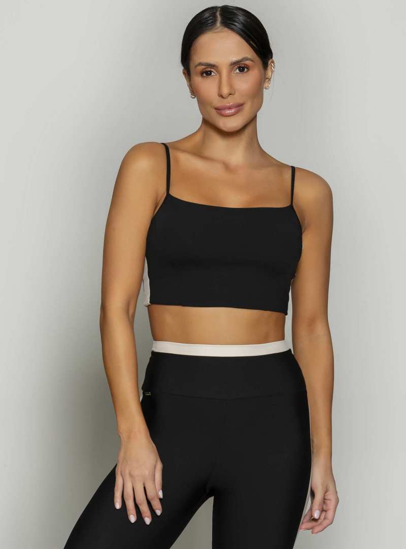 Top Leve Sustentação Not so Classic Preto 02 / Bege 02