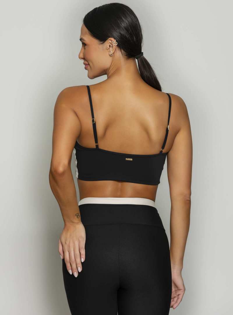 Top Leve Sustentação Not so Classic Preto 02 / Bege 02