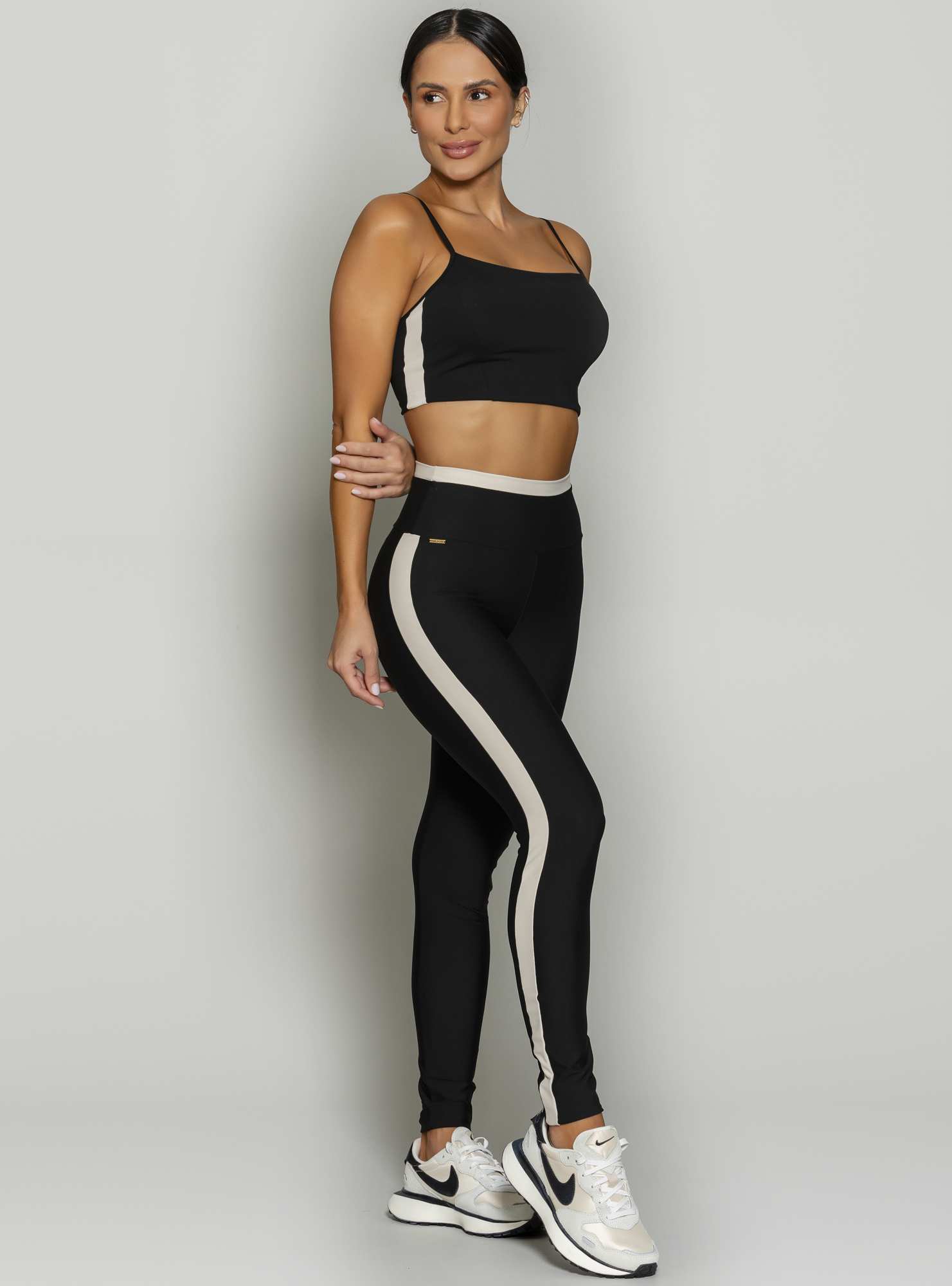 Legging Not So Classic Preto 02 / Bege 02