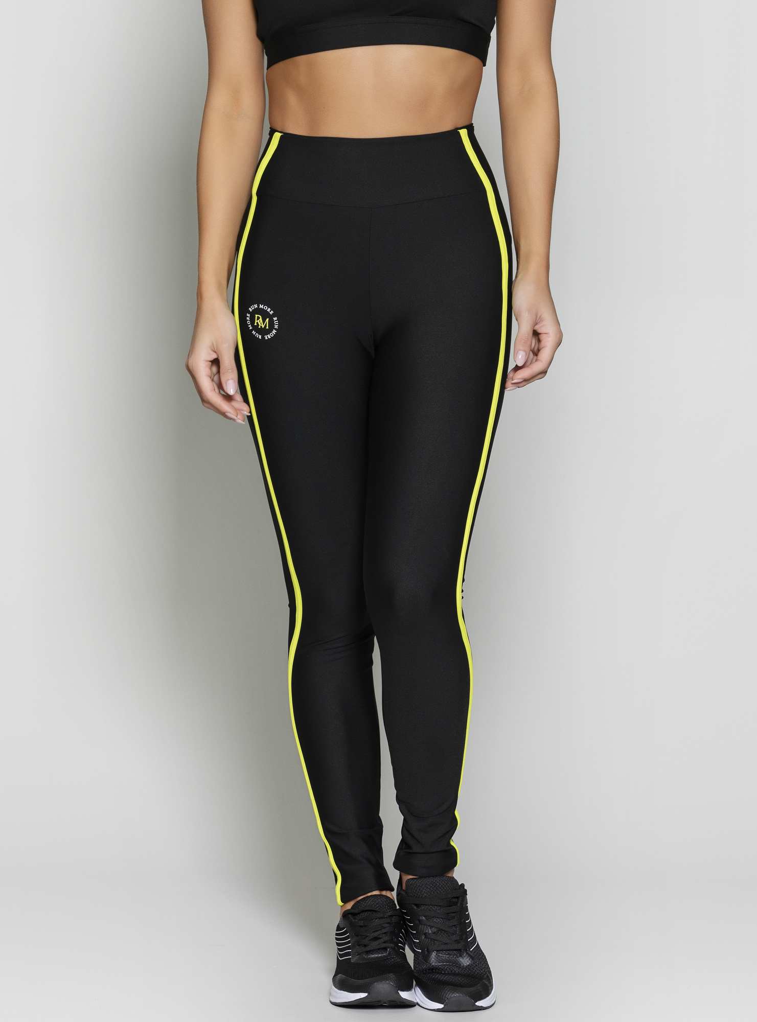 Legging Match Point Preto 02 / Verde 03