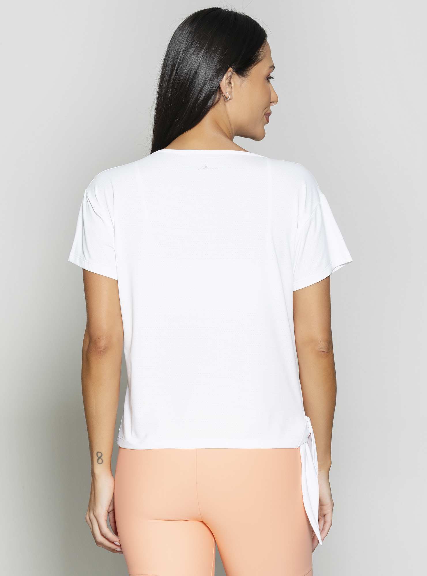 Blusa Com Amarração Essencial Branco