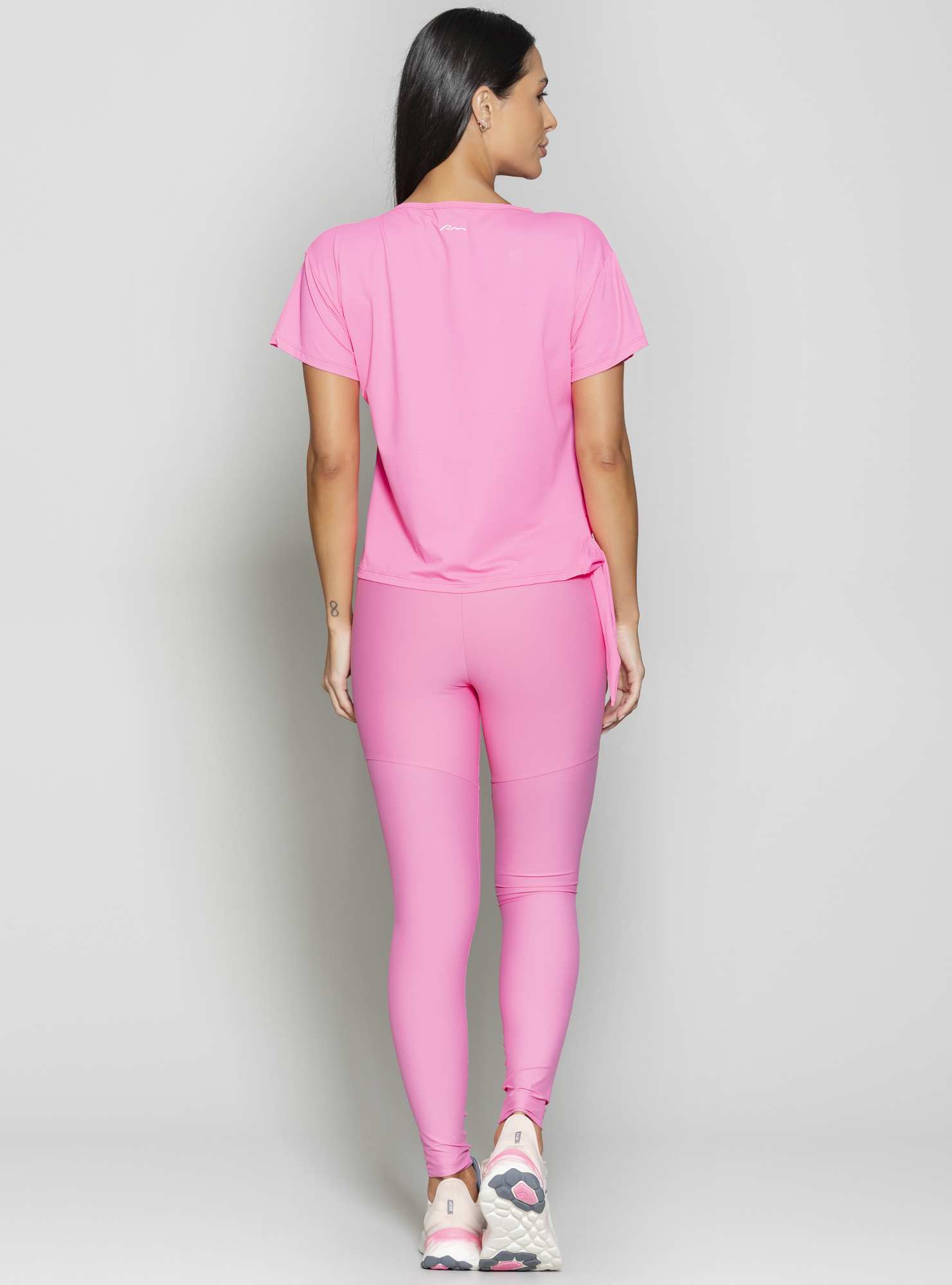 Blusa Com Amarração Essencial Rosa 08