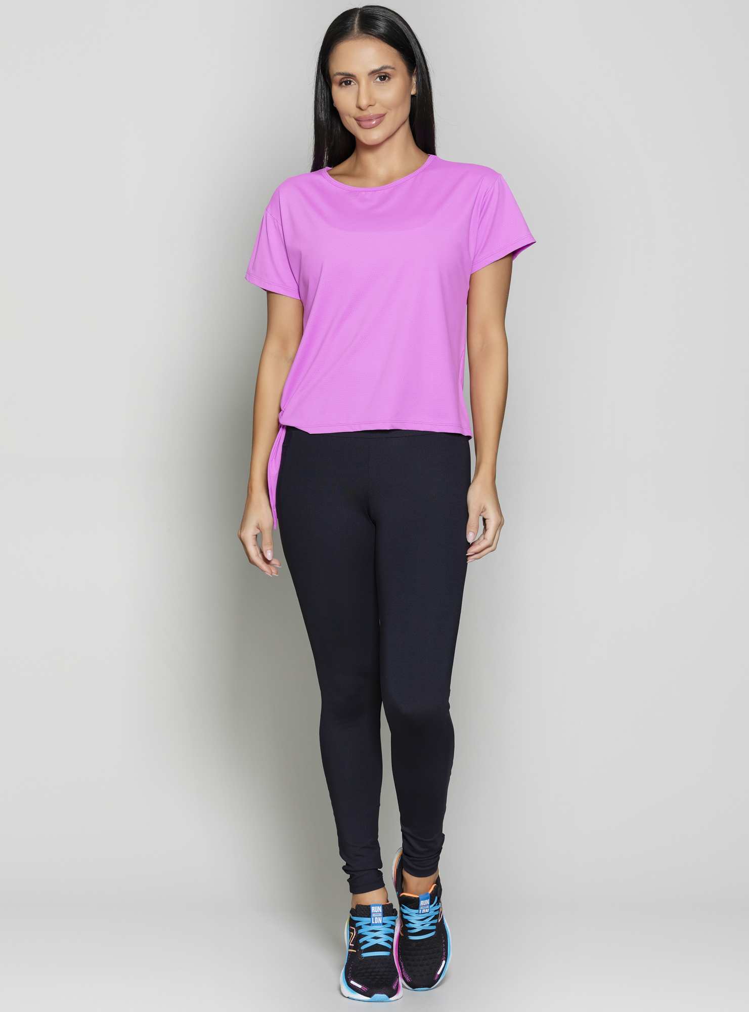 Blusa Com Amarração Essencial Roxo 06