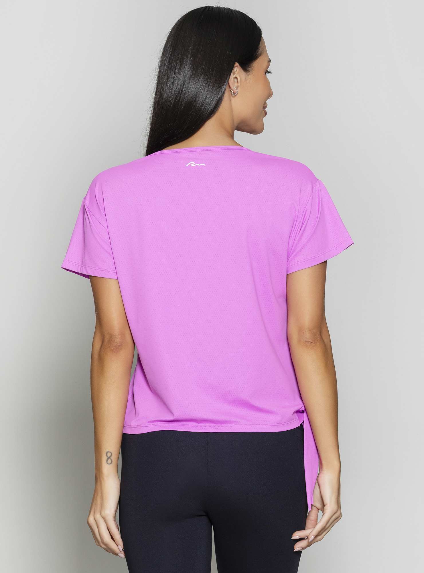 Blusa Com Amarração Essencial Roxo 06