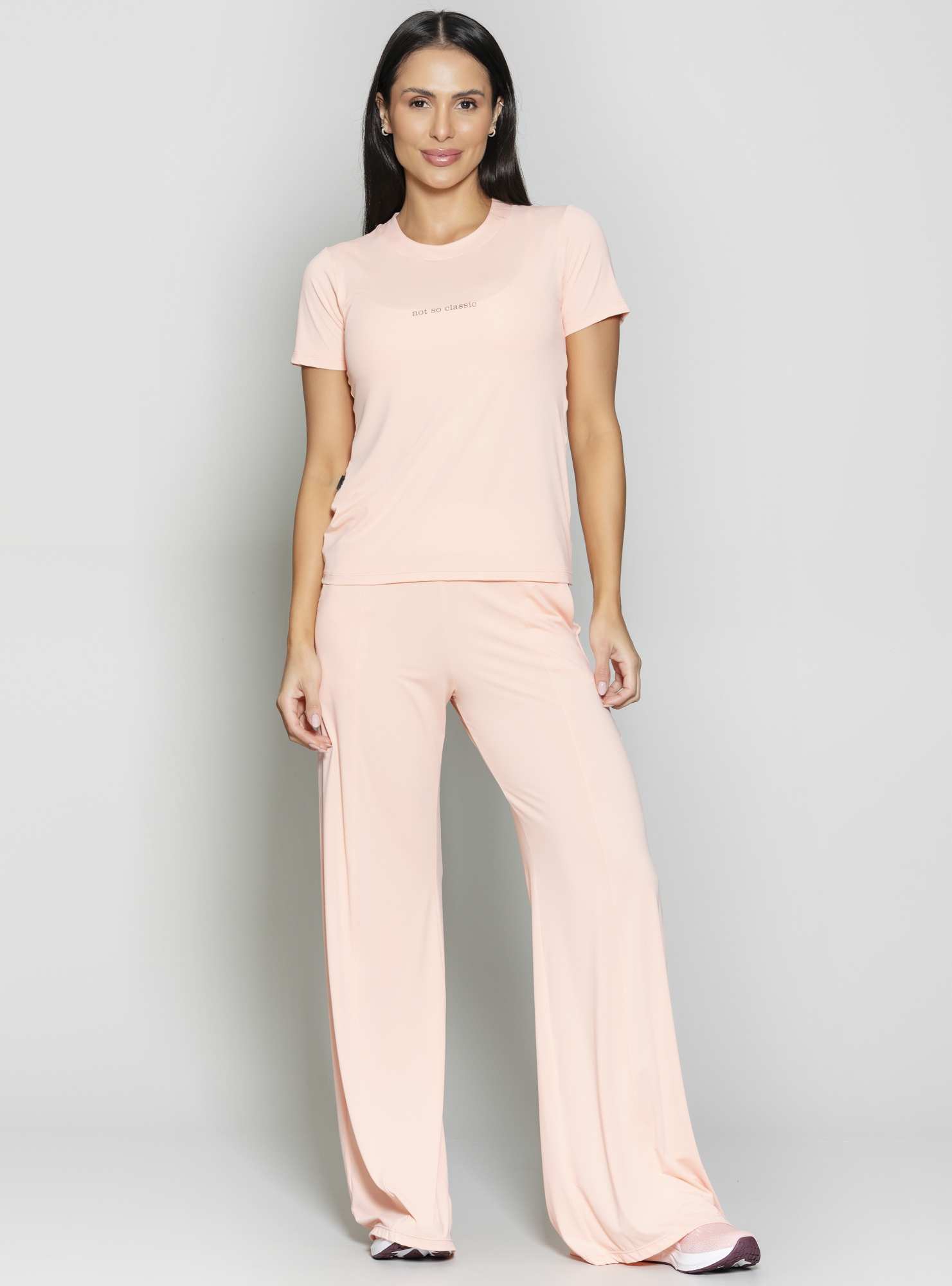 Baby Look Not So Classic Rosa 34 / Preto