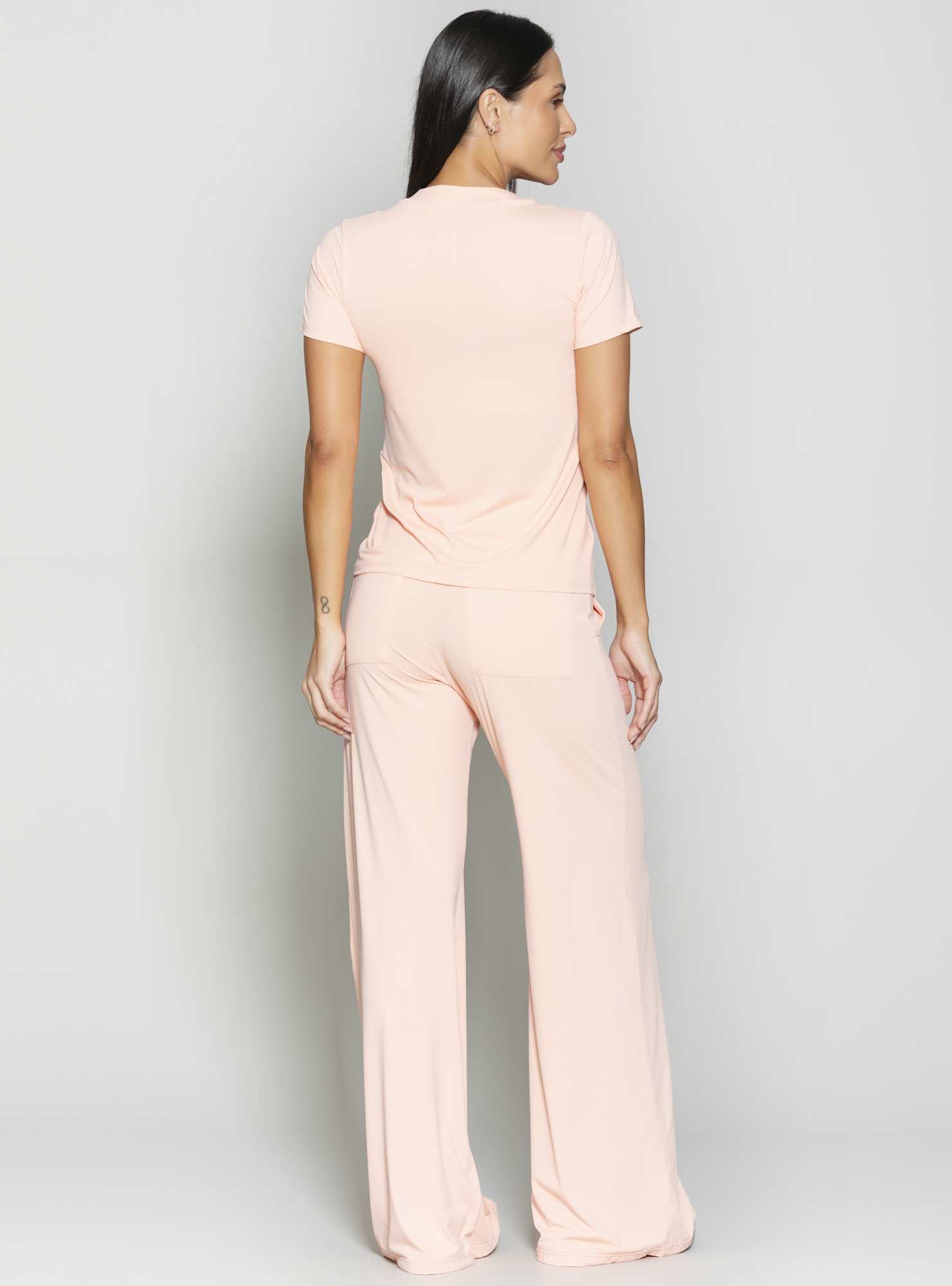 Baby Look Not So Classic Rosa 34 / Preto