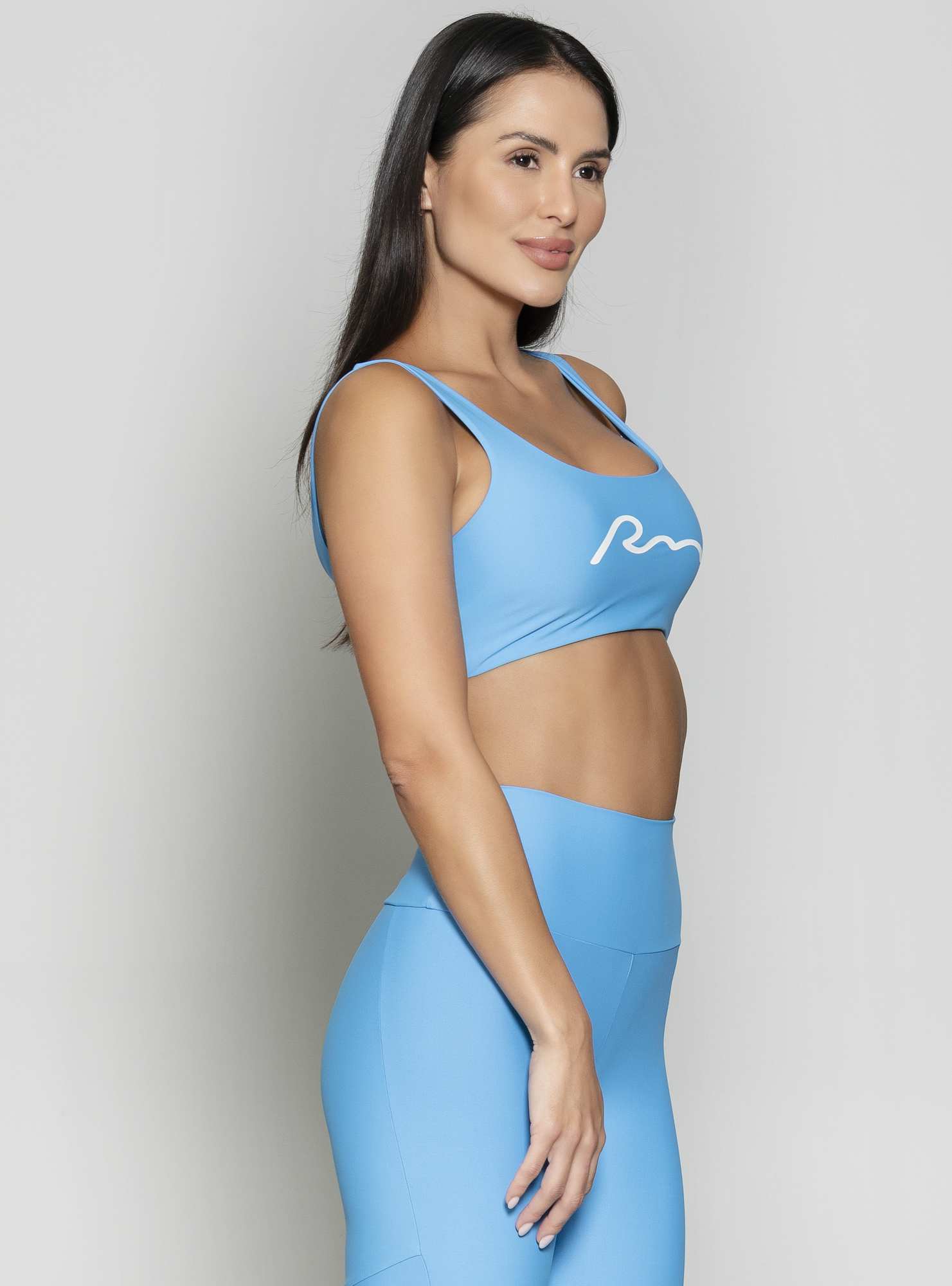 Top Minimal Essencial Azul 38 / Branco