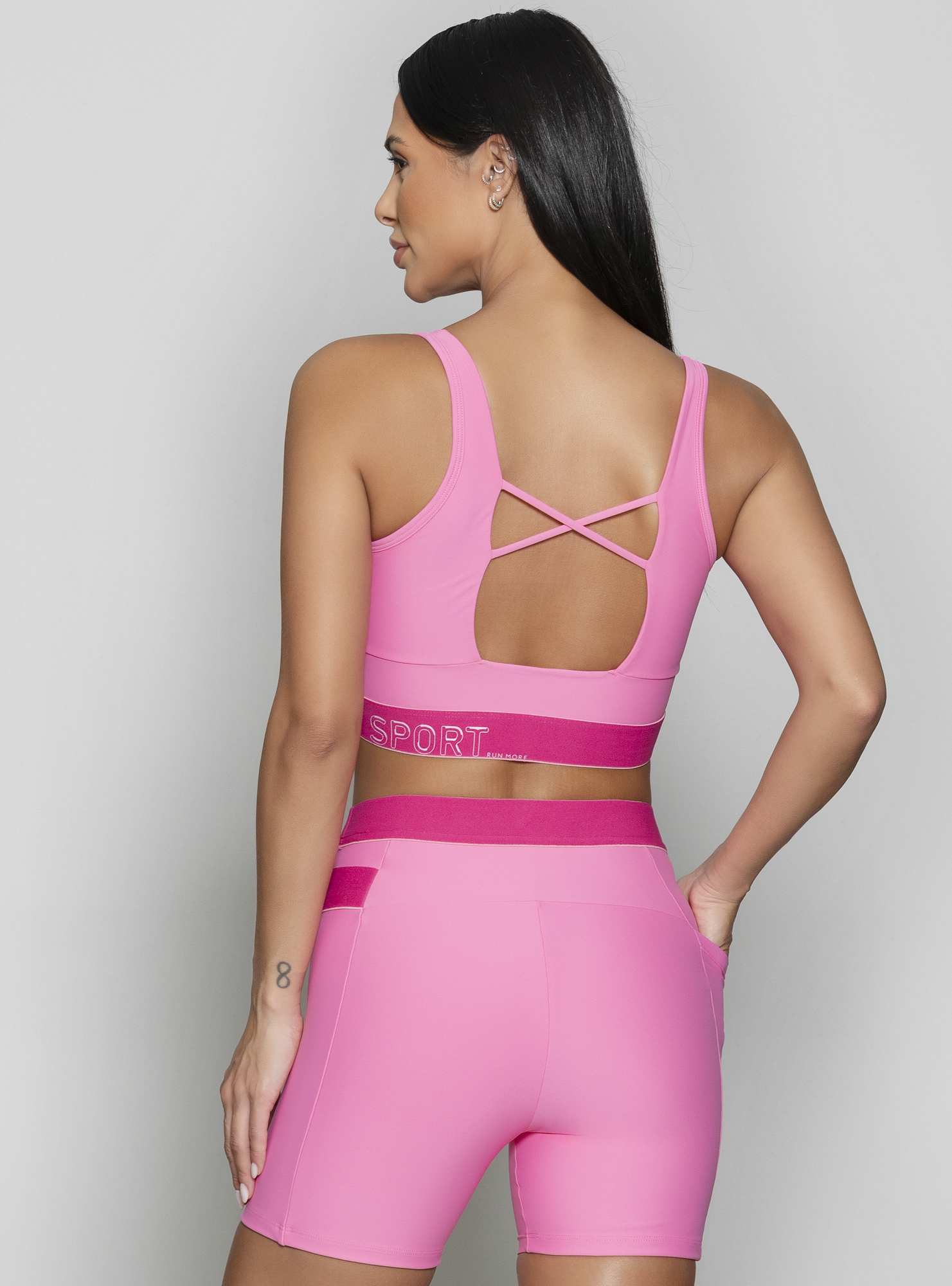 Top Média Sustentação Sport Rosa 19