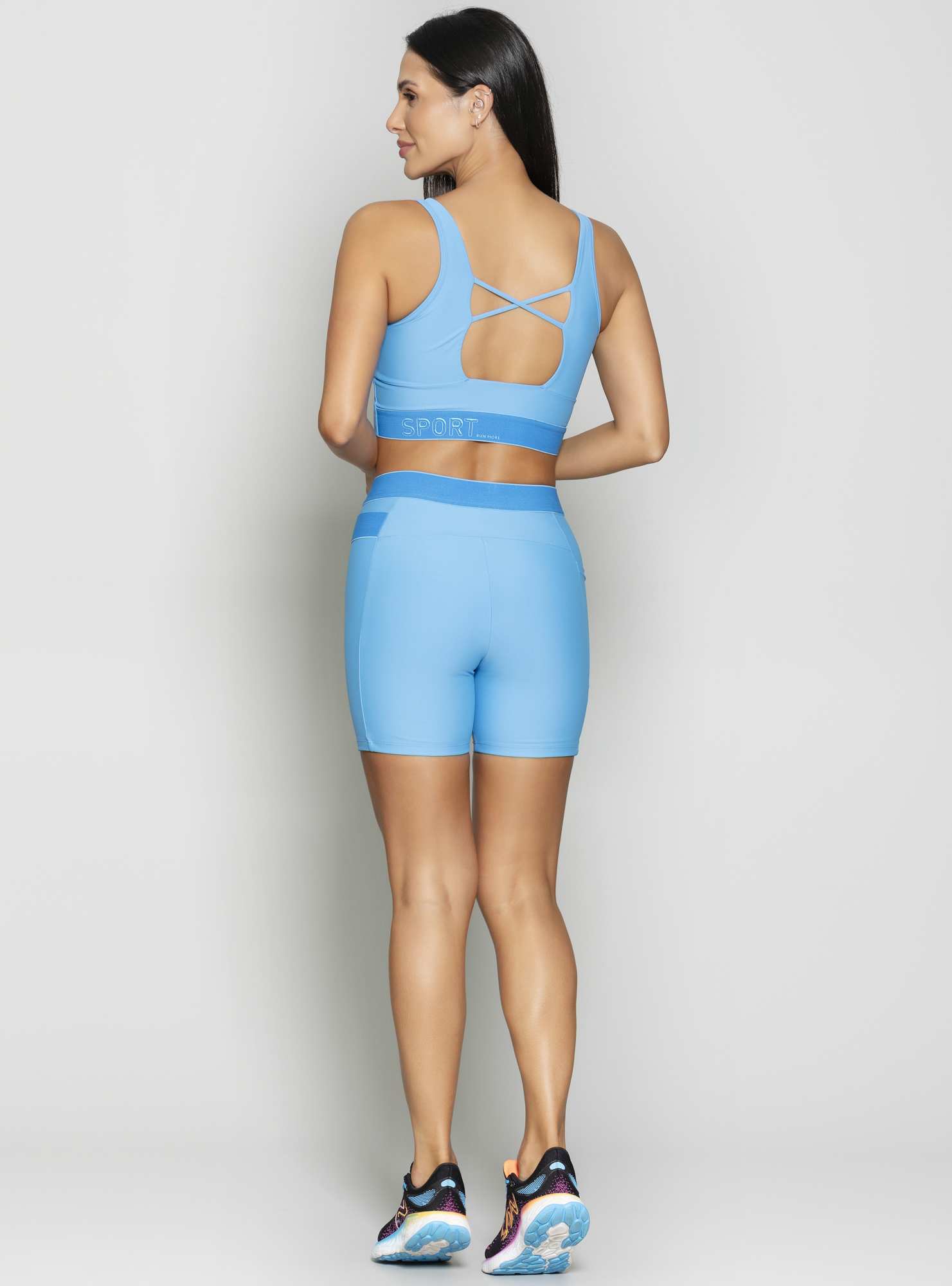 Bermuda Cós Com Elástico Sport Azul 38
