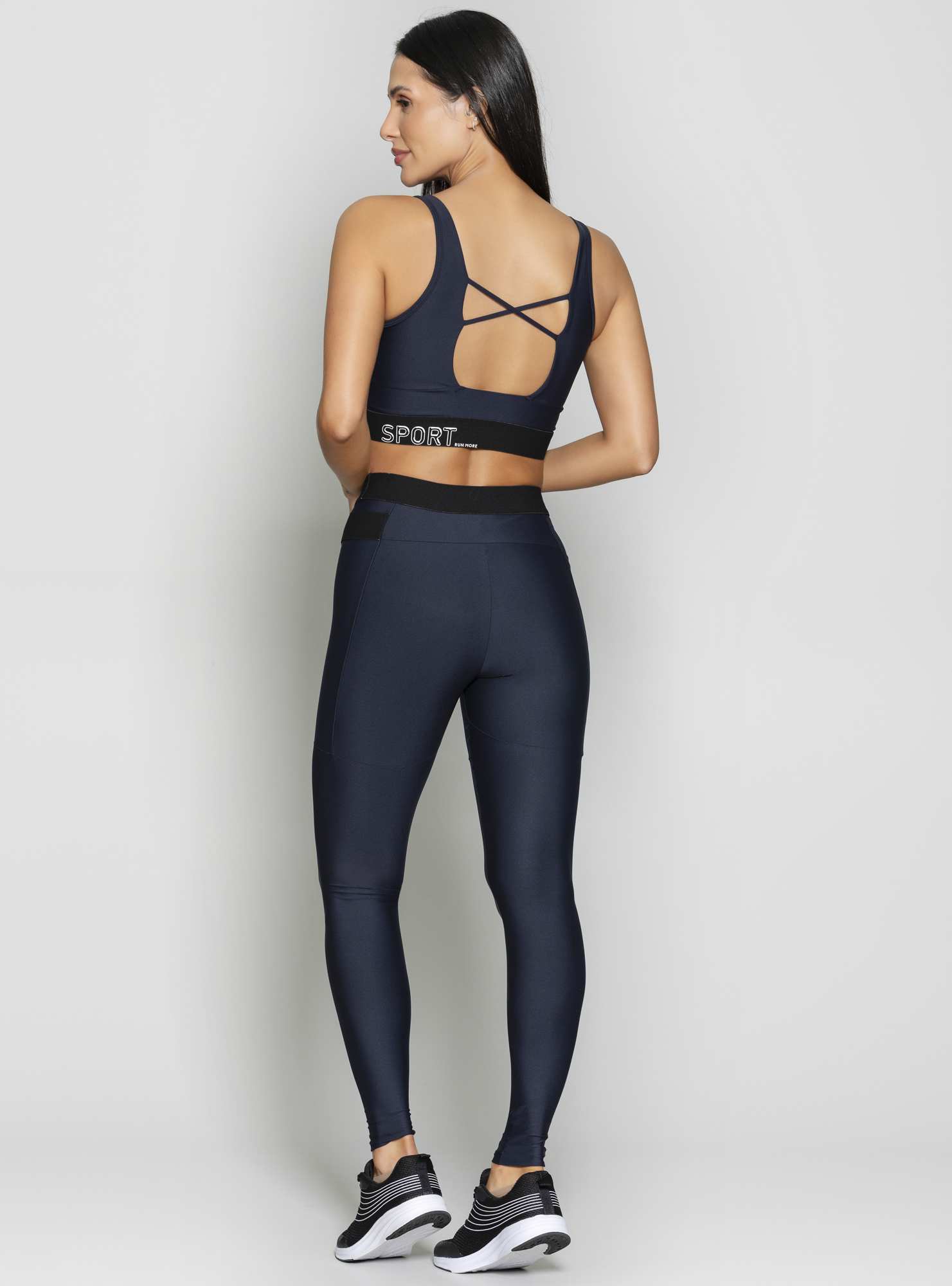 Legging Cós Com Elástico Sport Preto