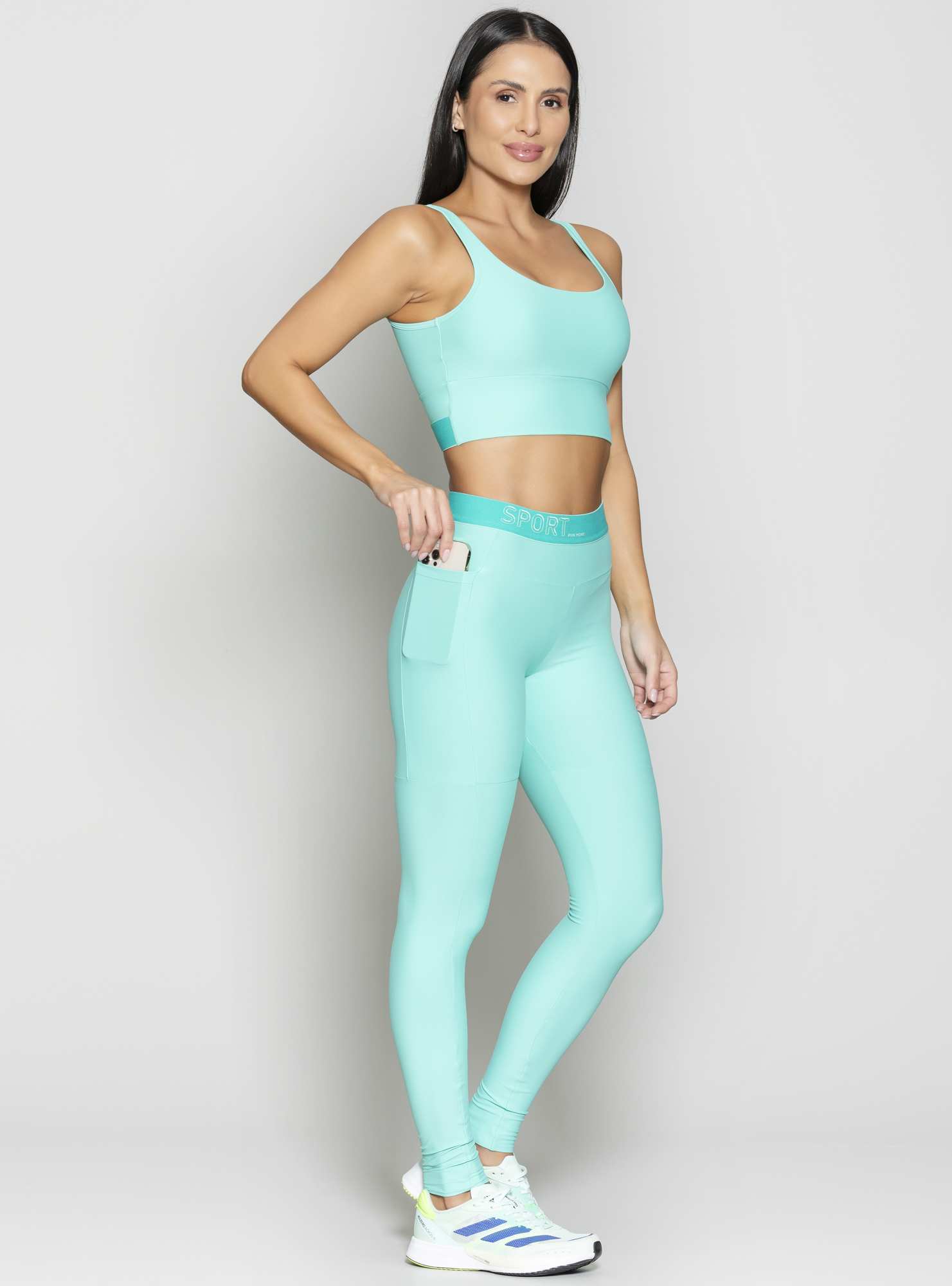 Legging Cós Com Elástico Sport Verde 14