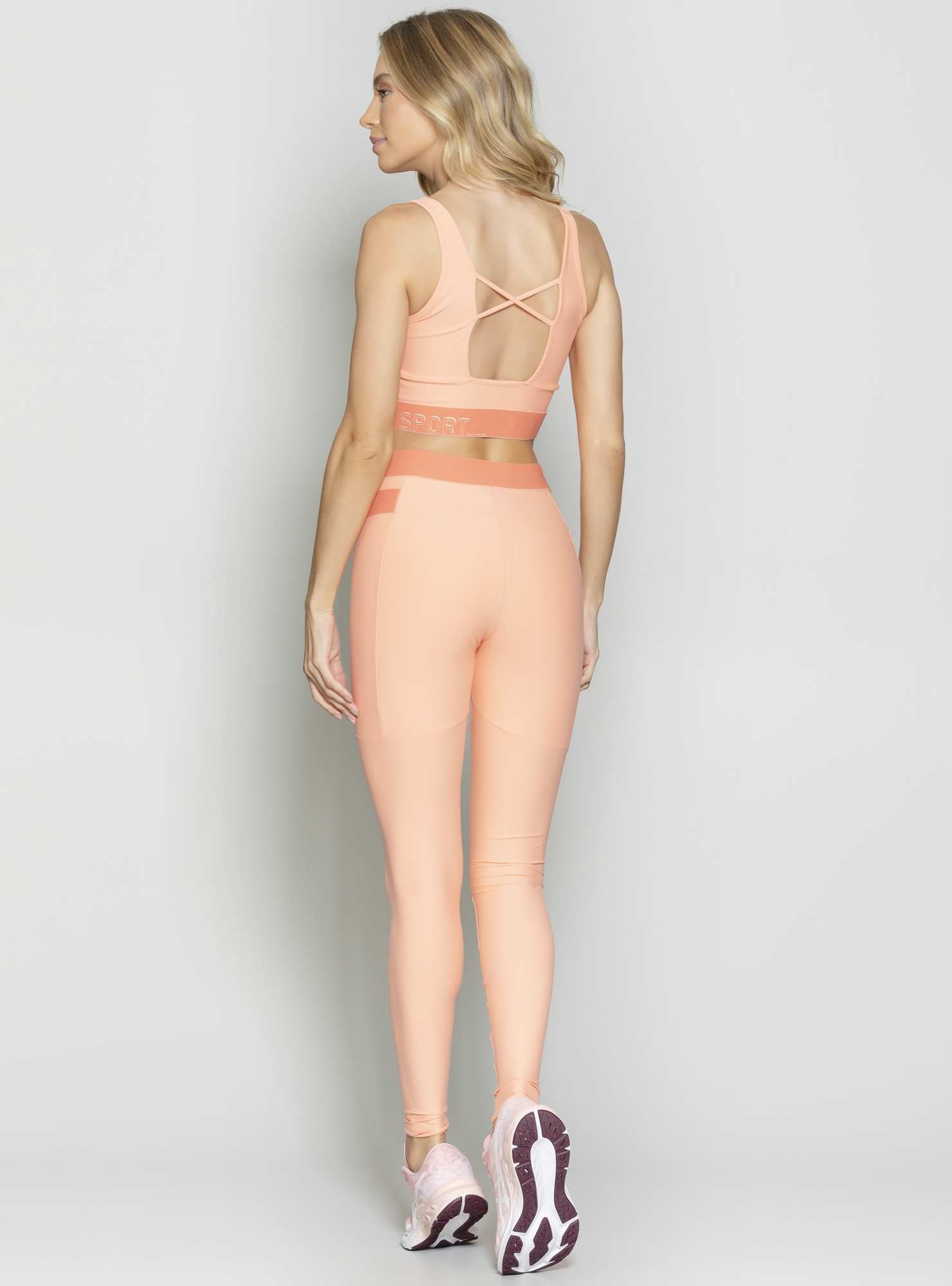 Legging Cós Com Elástico Sport Laranja 24