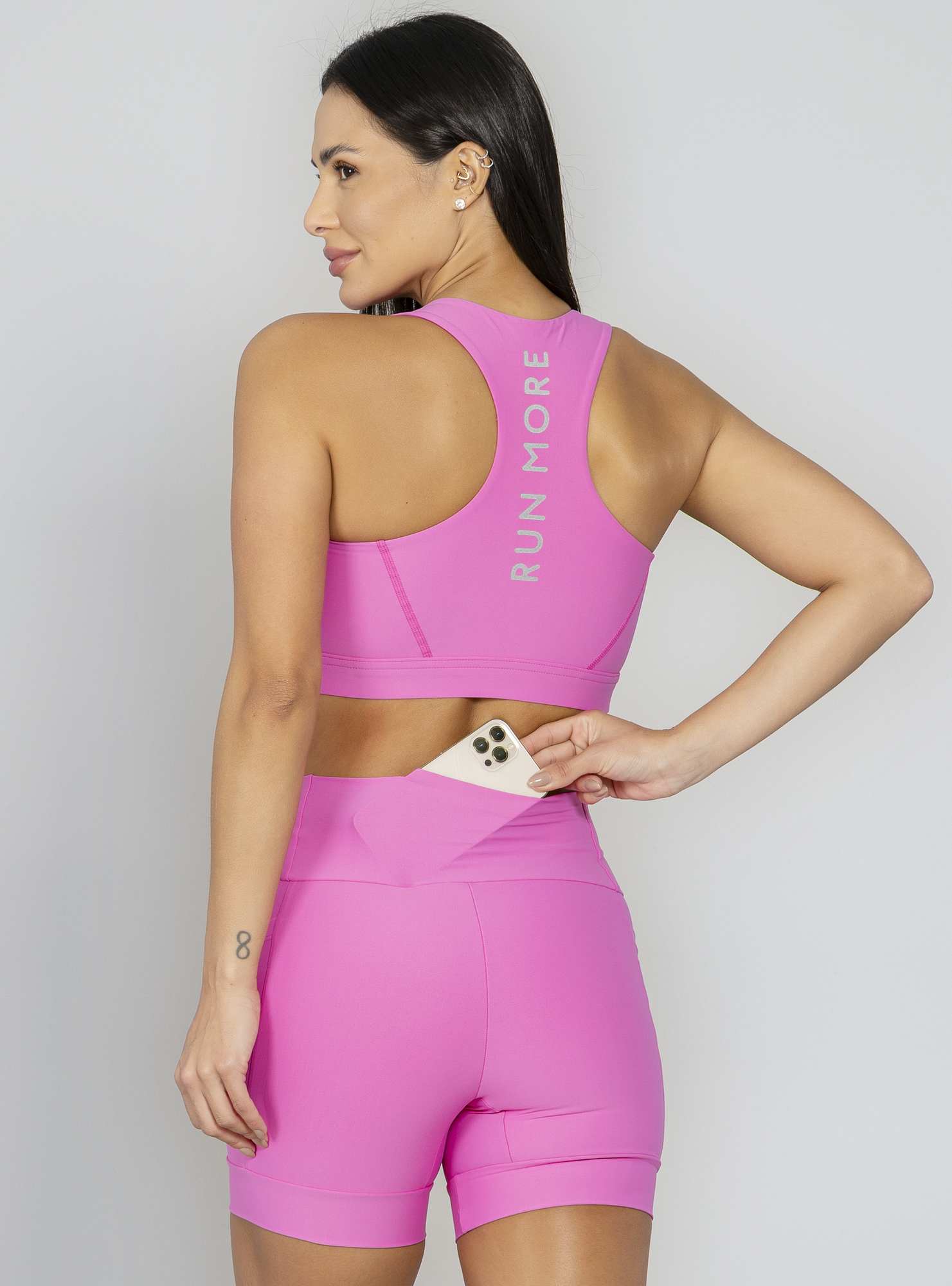 Bermuda Blocking Baixa Pace Rosa 90