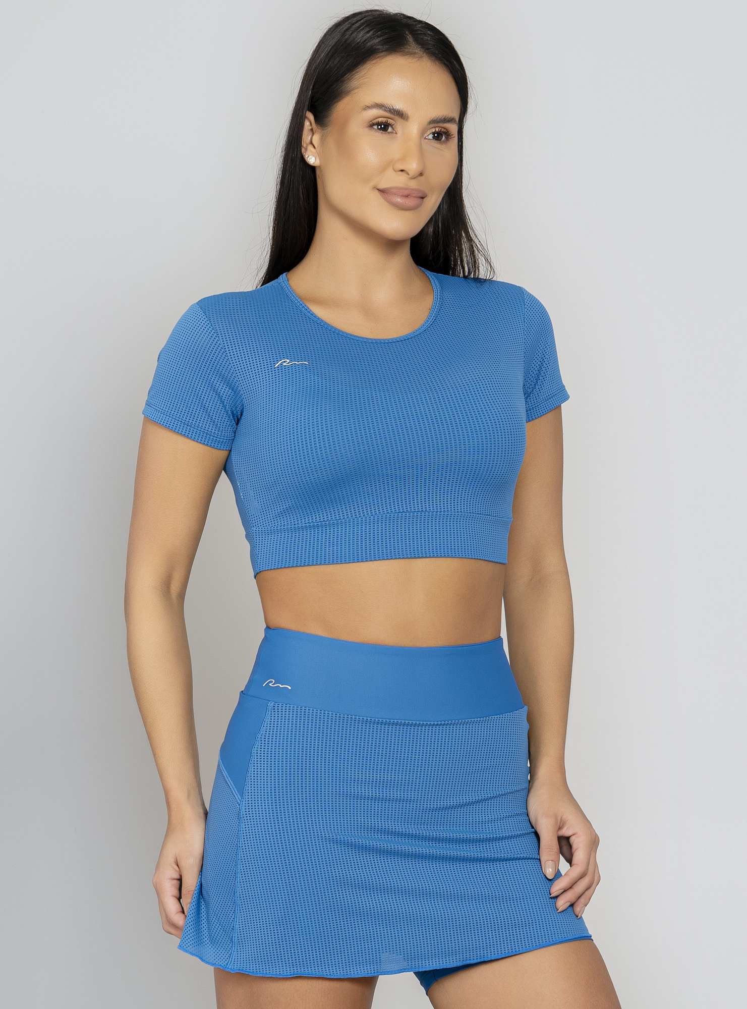 Blusa Cropped Essencial Azul 27