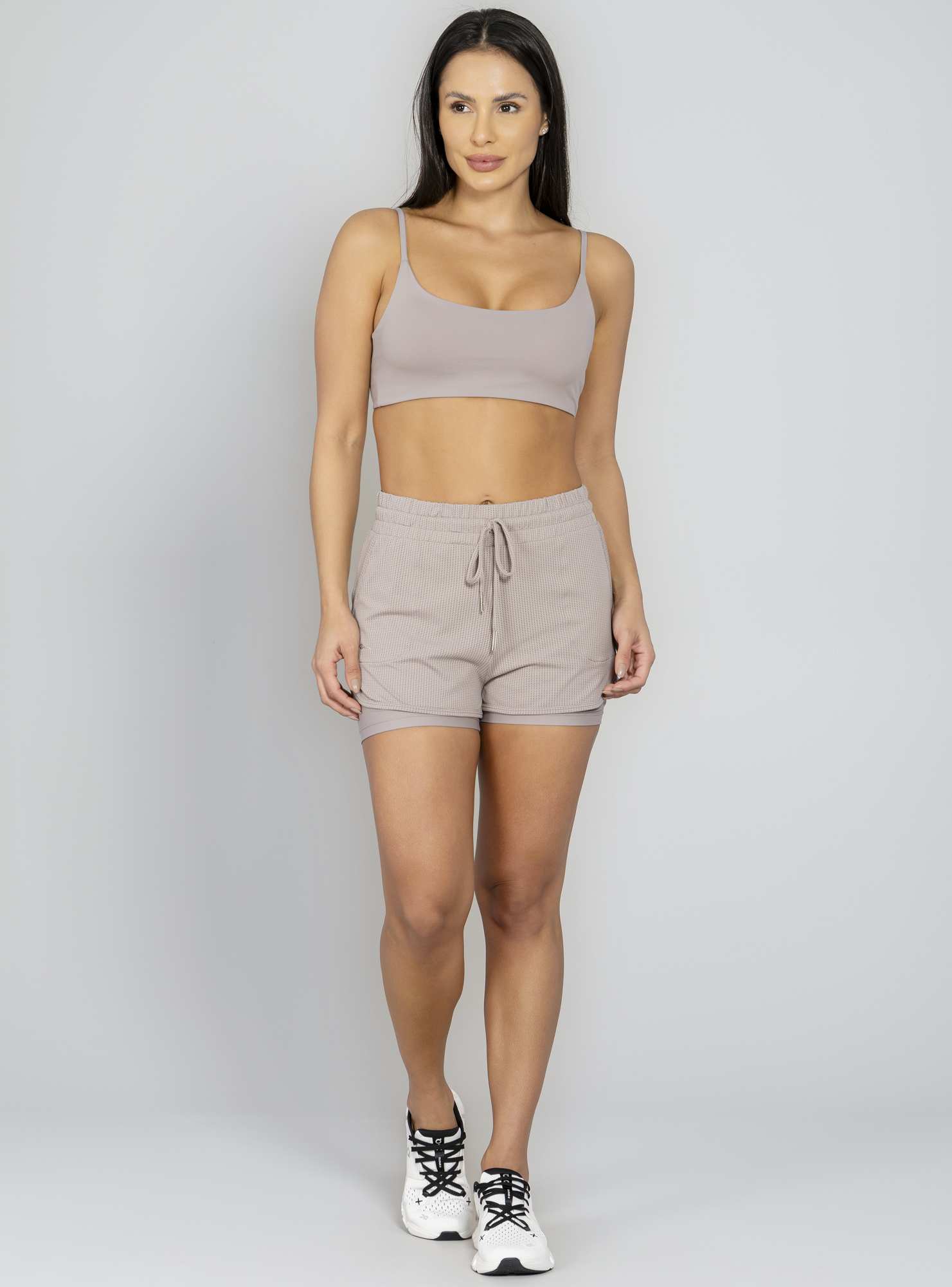Short Duplo Essencial Cinza 28
