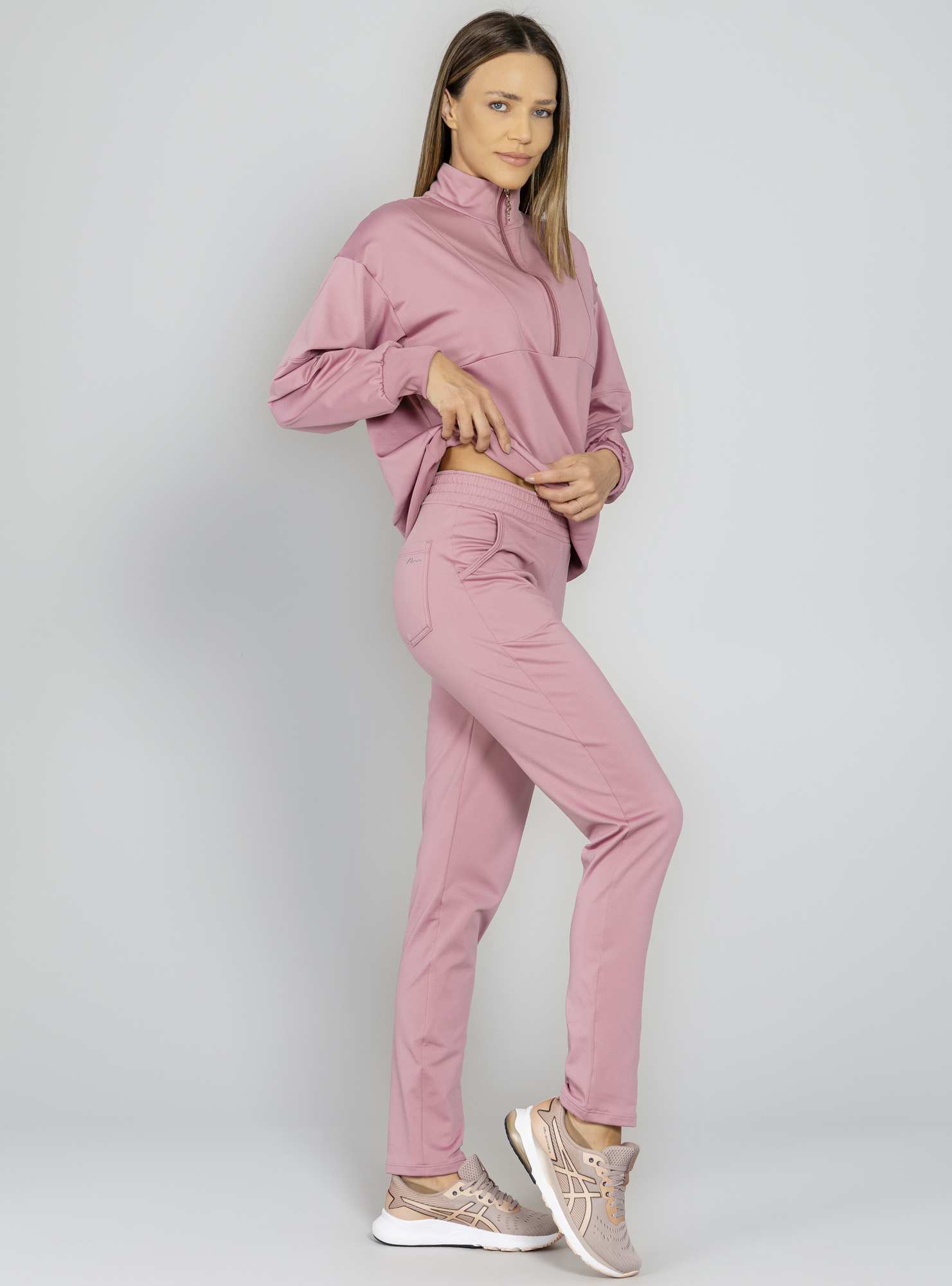 Calça Reta Térmica Comfy Rosa 24