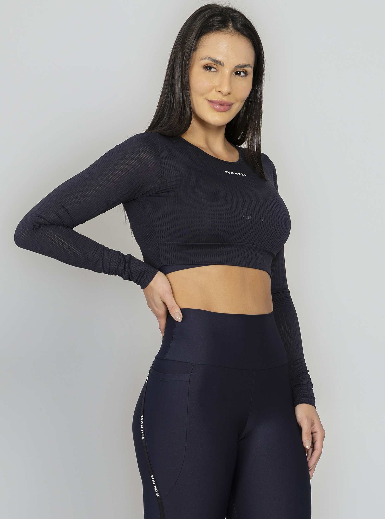 Blusa Cropped Highlines Preto
