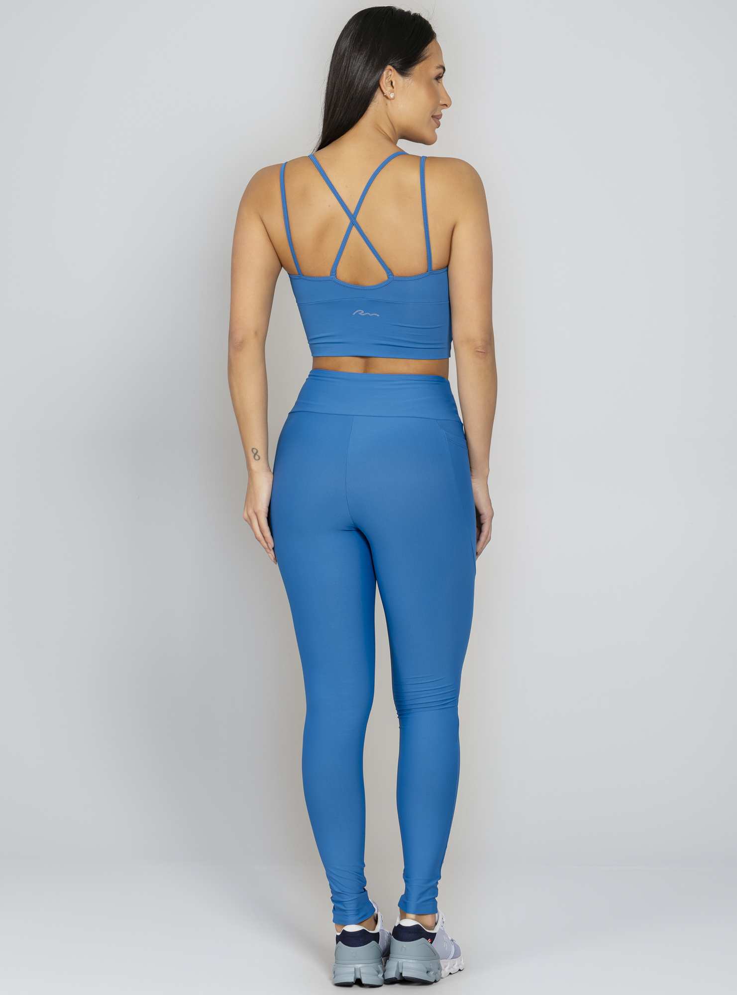 Legging Com Bolso Essencial Azul 27